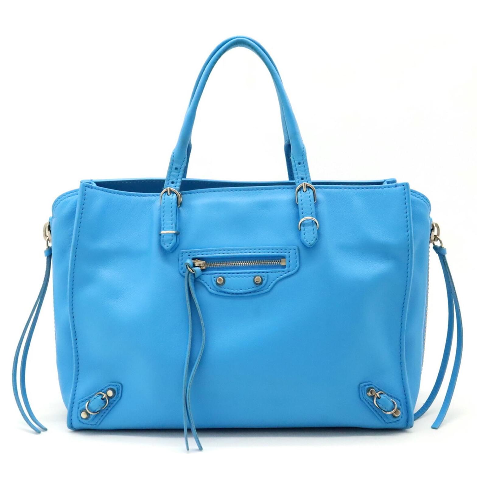 Balenciaga Paper A6 Zip Around Handbag Tote Bag Blue ref.1470864 - Joli  Closet