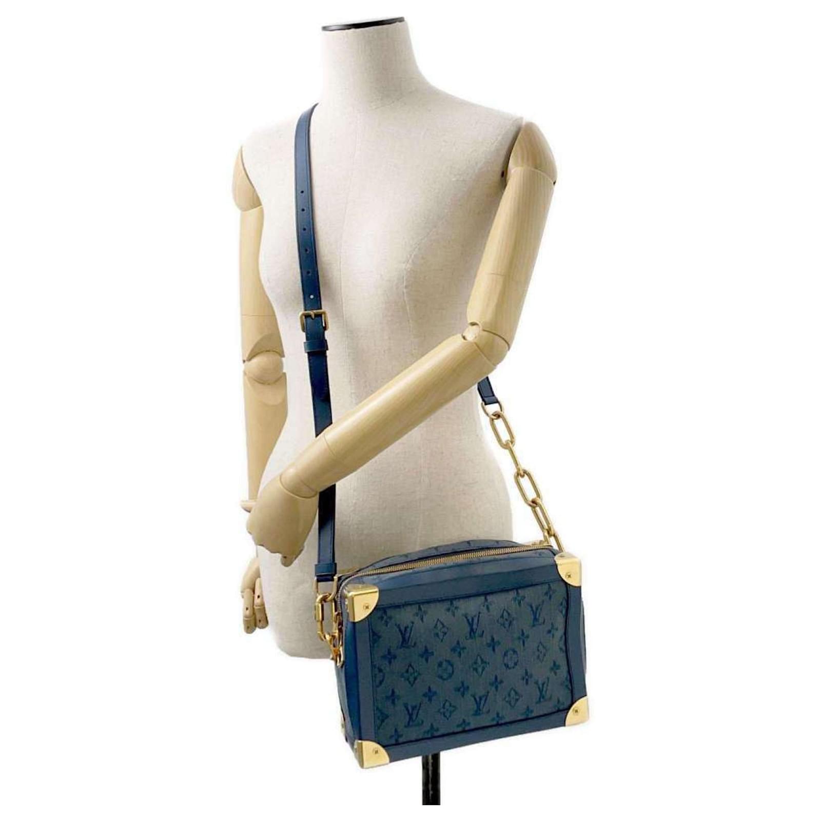 Louis Vuitton Monogram Denim Shoulder Bag Navy blue ref