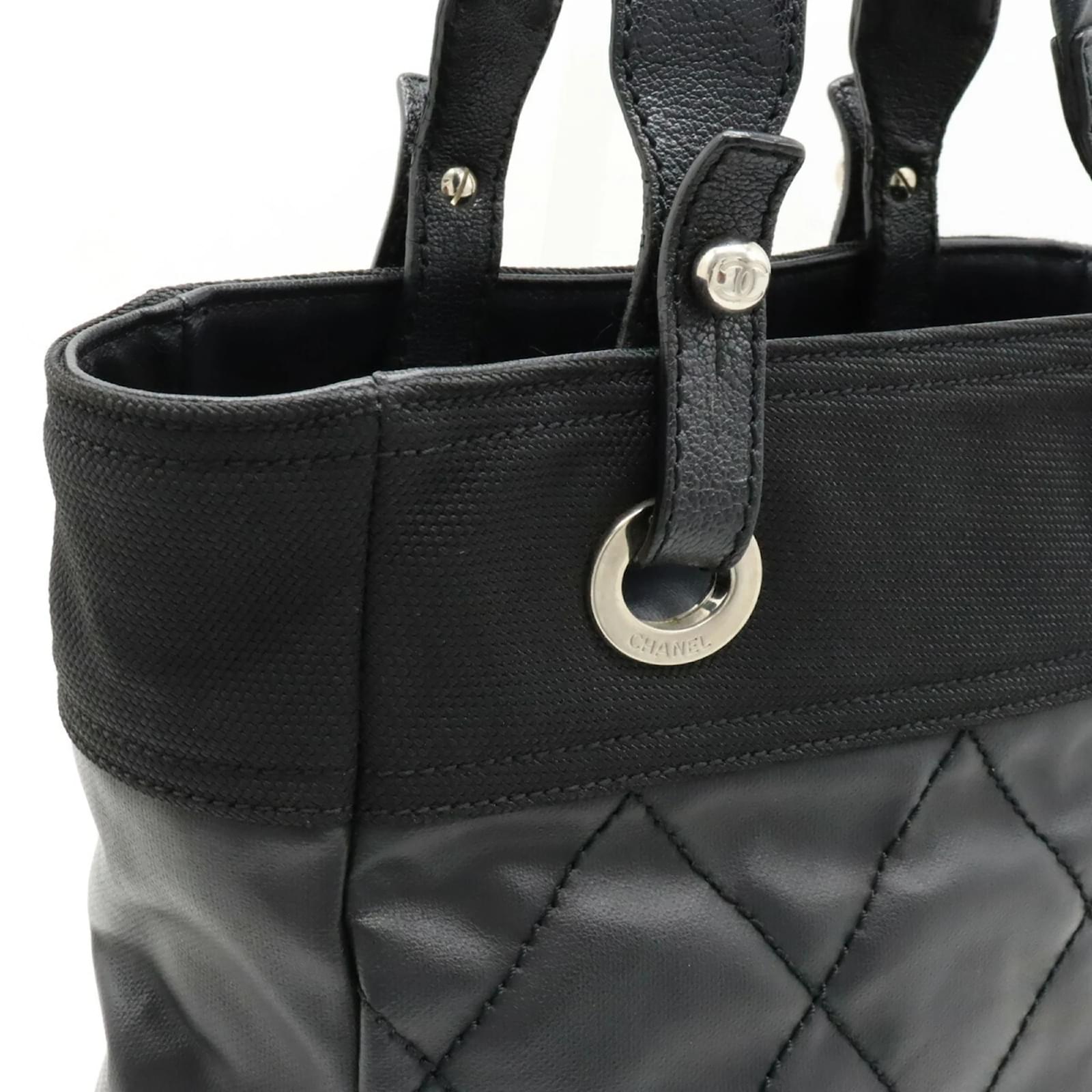 バッグ CHANEL BIARRITZ PM BLACK CHANEL | Bags | Chanel Paris Biarritz Tote Pm Black Coated