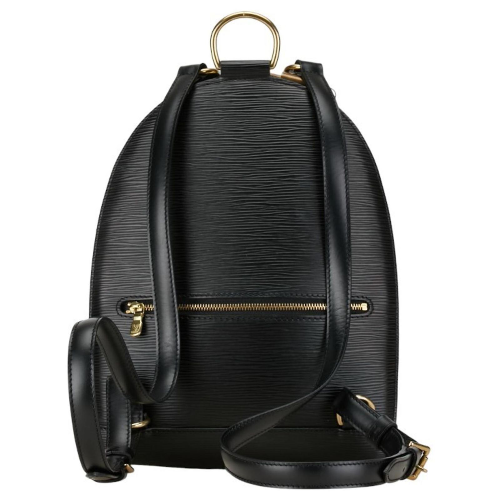 Louis Vuitton Sleek Black Backpack (Epi Mabillon Backpack) LOUIS VUITTON Epi Leather Mabillon Backpack Black main image 4
