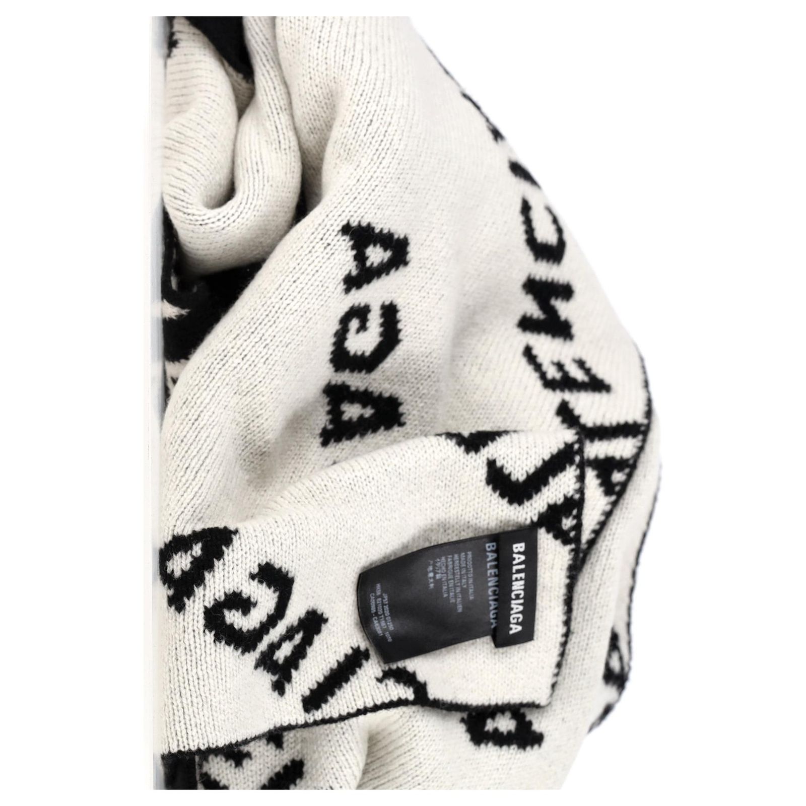 BALENCIAGA Allover Logo Hat In Black and White Balenciaga diagonal logo cap **MESSAGE BEFORE... | Depop main image 2