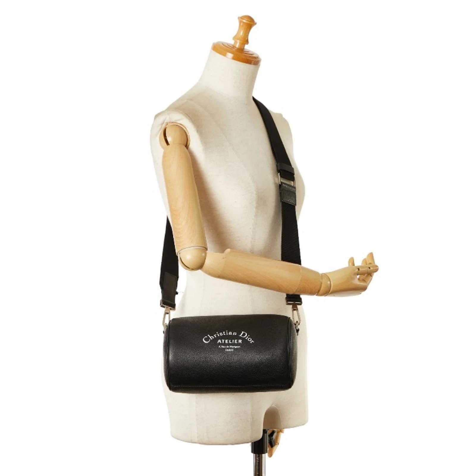Christian Dior Dior Atelier Roller Bag Black Leather ref.JC1482329