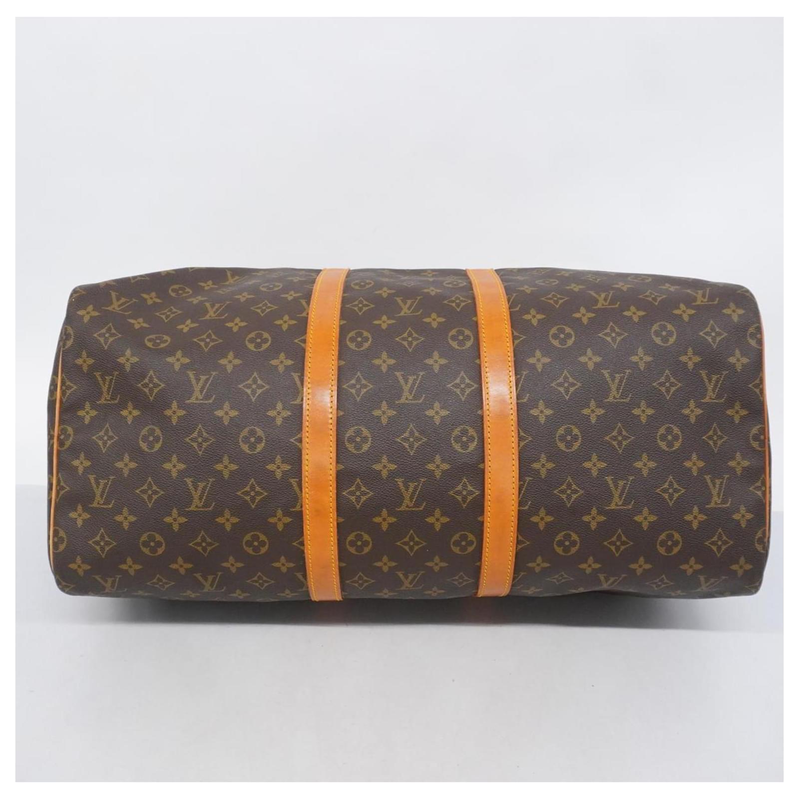 Louis Vuitton Monogram Keepall 55 Boston Tasche Braun ref.1482783  