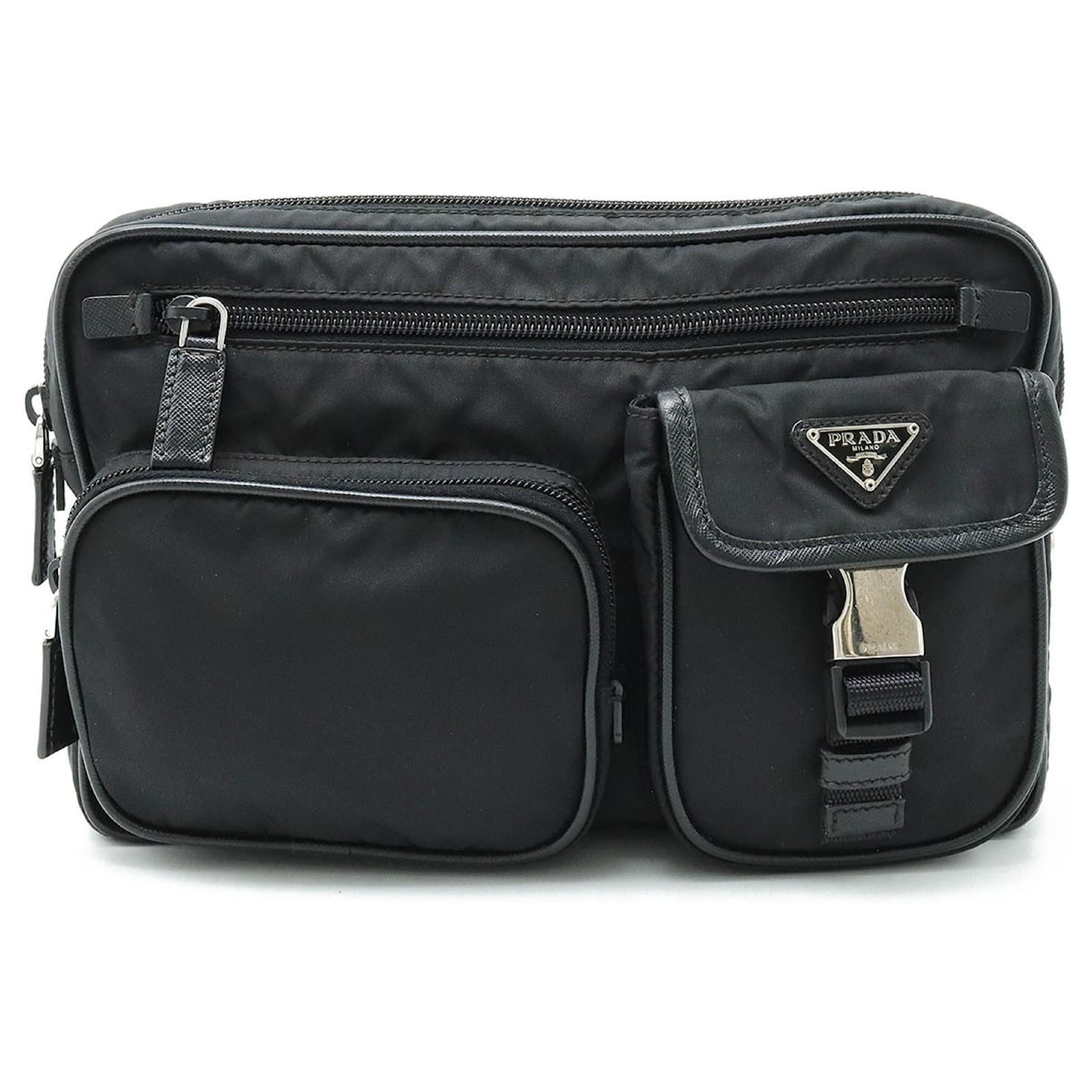 Prada Nylon Waist Bag Pouch Black ref.1485803 Joli Closet