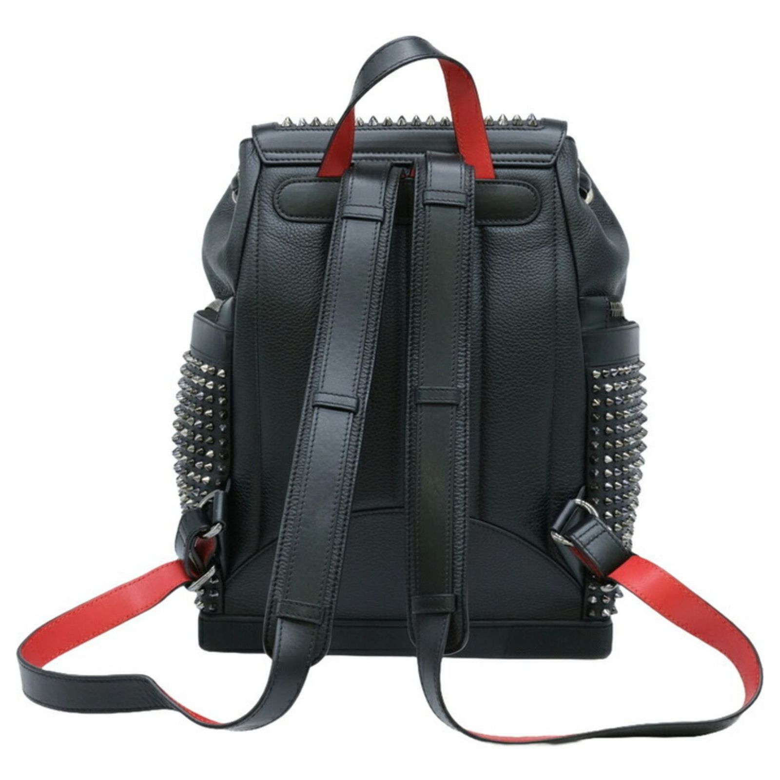 Christian Louboutin Explorer Funk Backpack Black Red Leather Logo Explorafunk small - Backpack - Fabric, veau velours and  main image 3