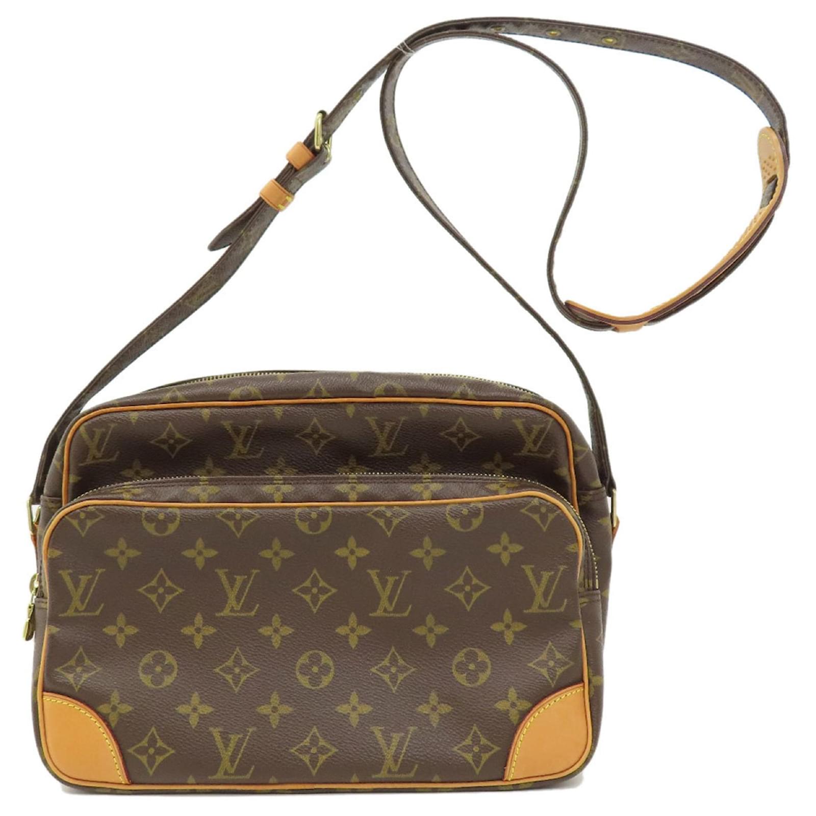 Louis Vuitton Nile Monogram Shoulder Bag Brown Patent leather  