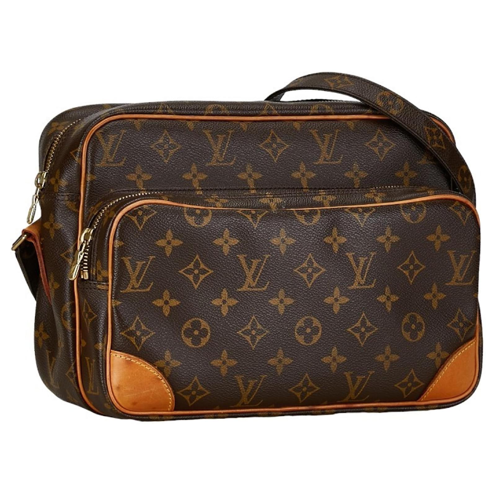 Louis Vuitton Monogram Nile Shoulder Bag Brown Leather Plastic ref  