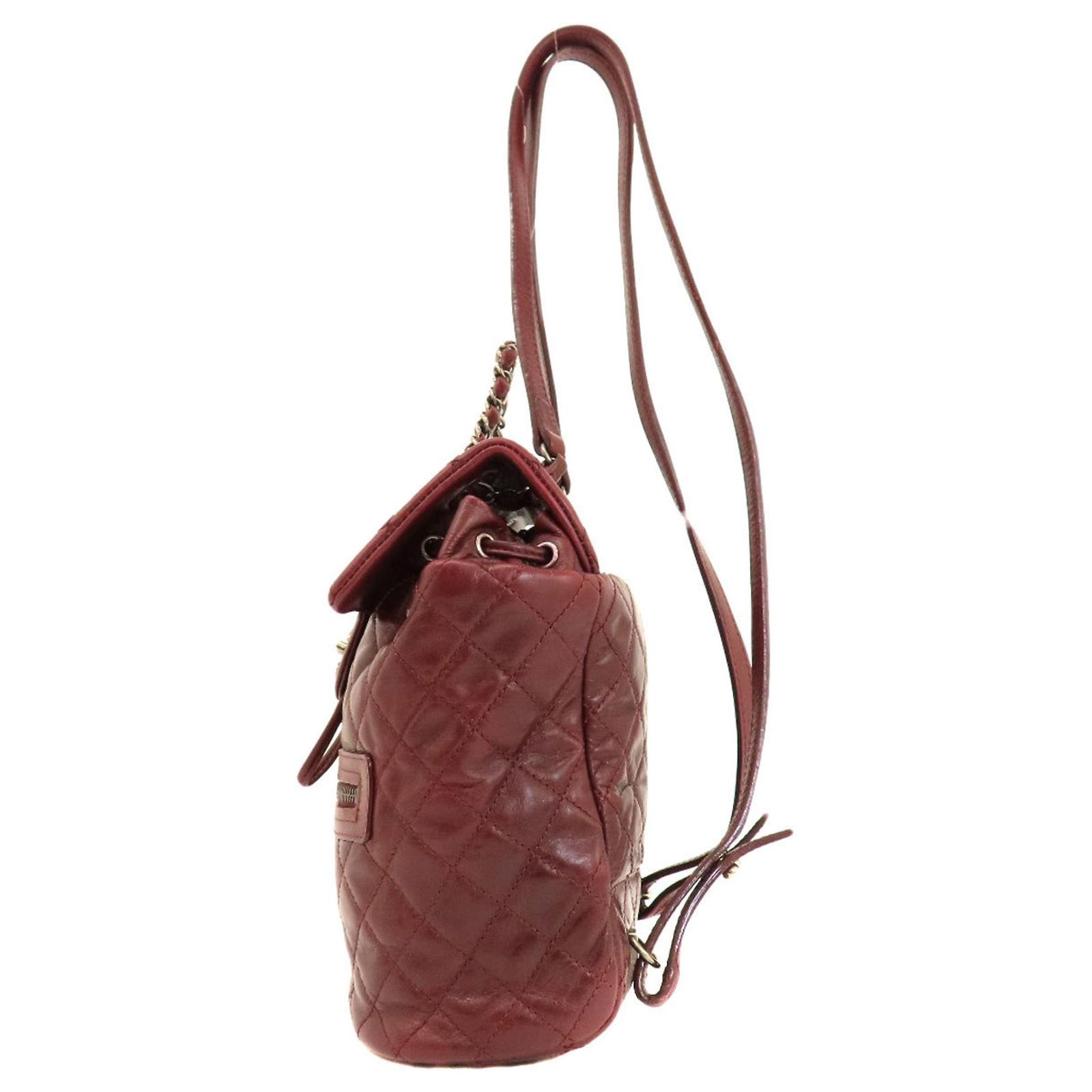 CHANEL Red Quilted Nylon Coco Mark Matelasse Backpack Made in Italy 1489359-2.jpg main image 3