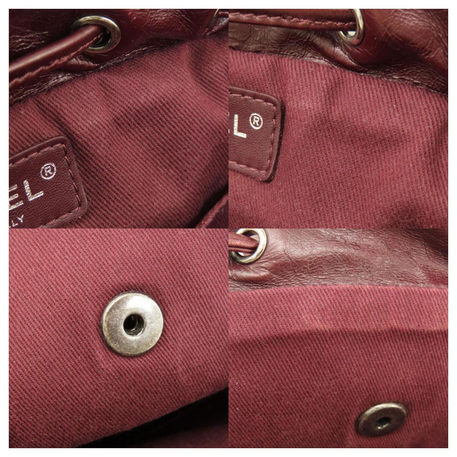 Chanel Matelasse Coco Mark Backpack Red Leather ref.1489359  display picture 3