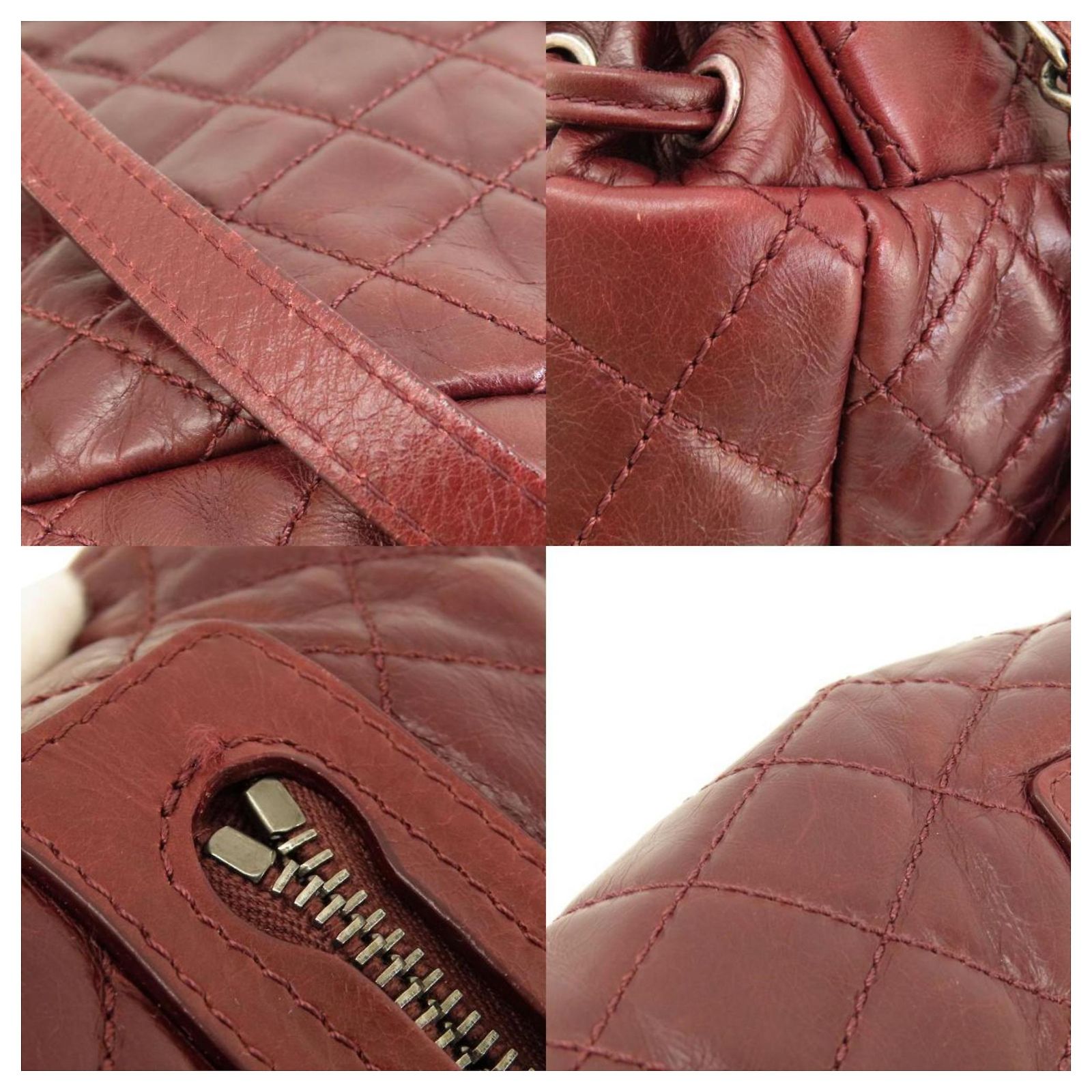CHANEL Red Quilted Nylon Coco Mark Matelasse Backpack Made in Italy 1489359-2.jpg main image 4