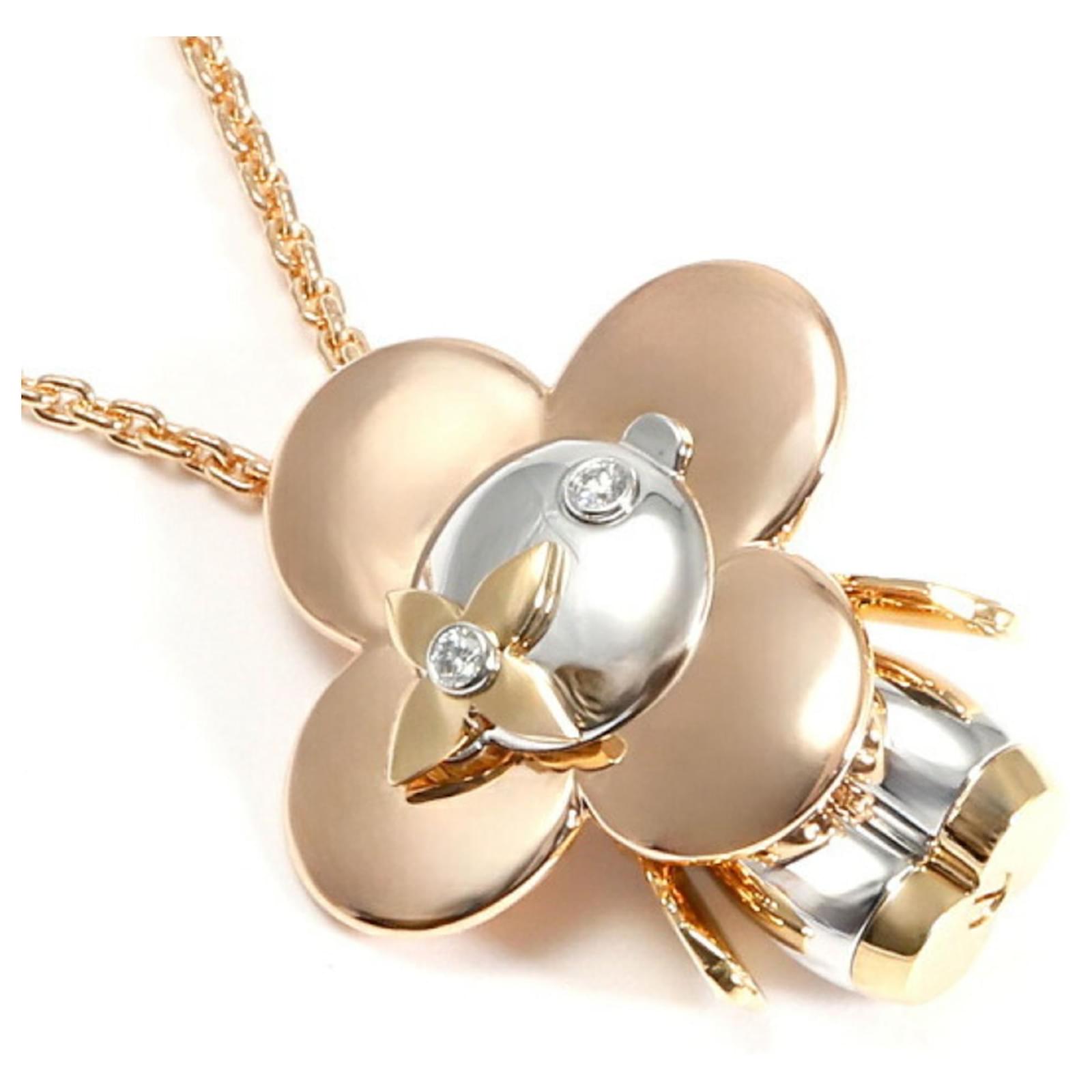 LOUIS VUITTON Vivienne Swinging ゴールドネックレス VUITTON ゴールドネックレス Swinging LOUIS Vivienne