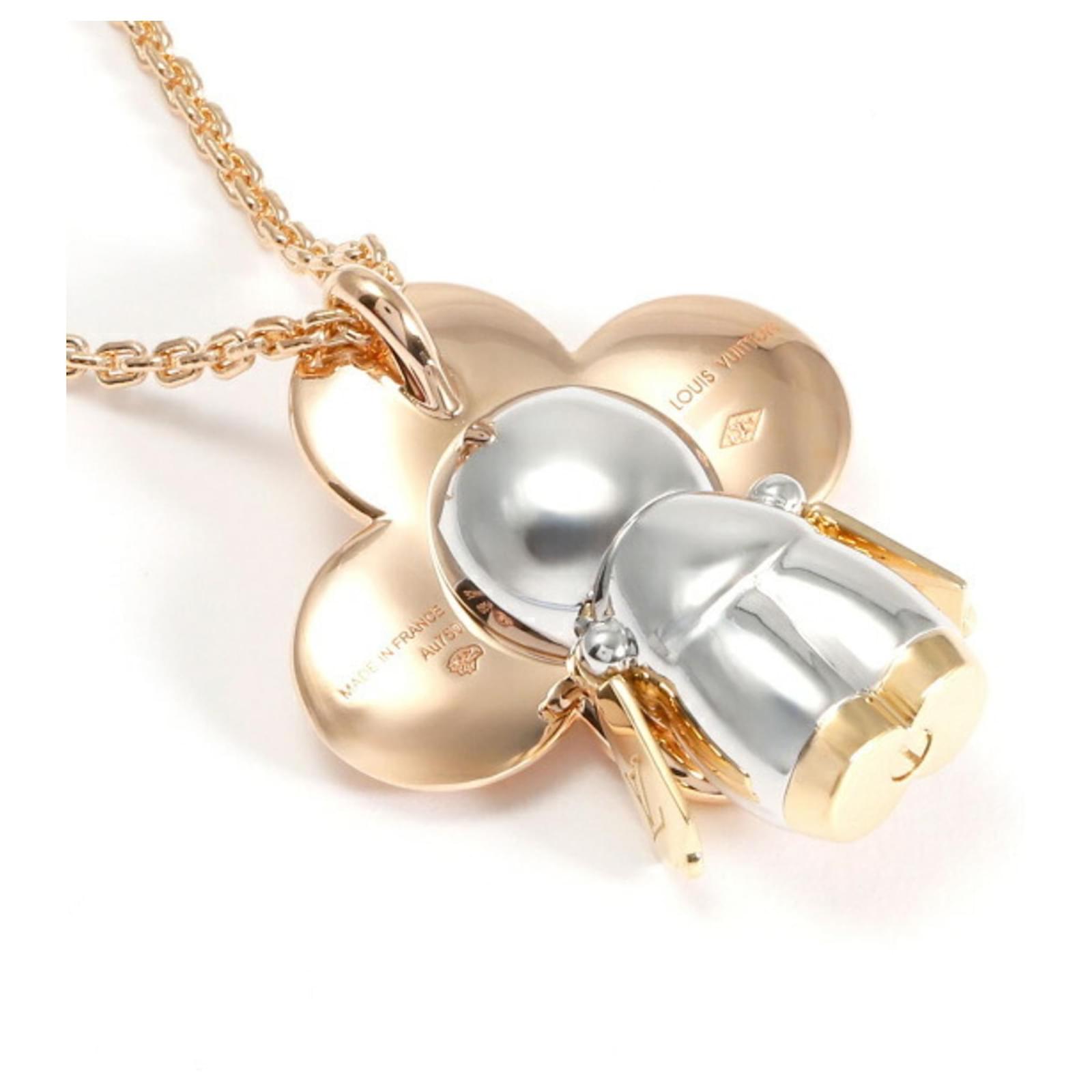 LOUIS VUITTON Vivienne Swinging ゴールドネックレス VUITTON ゴールドネックレス Swinging LOUIS Vivienne