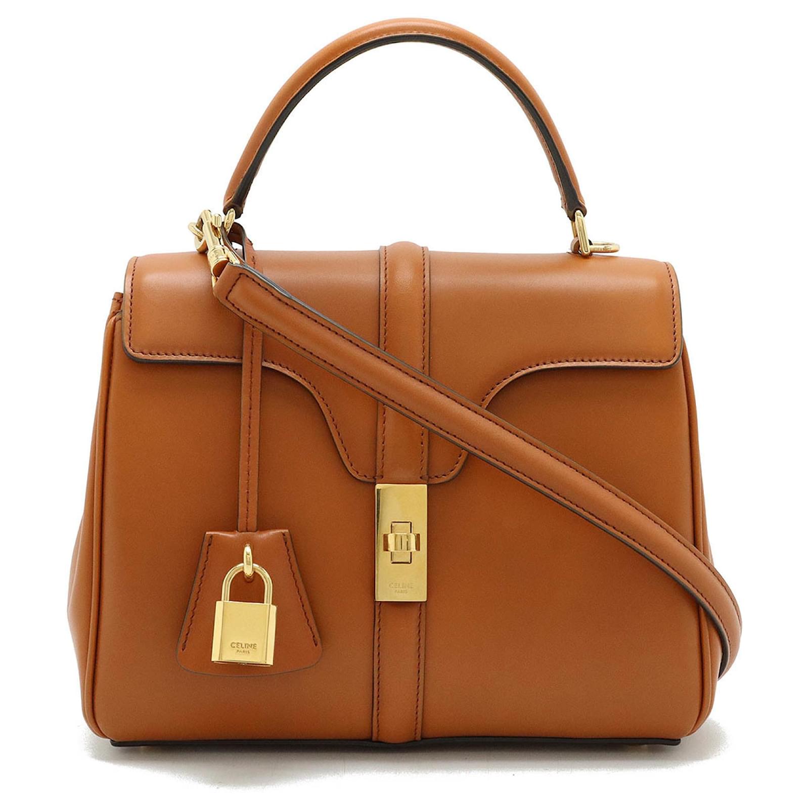 Céline Celine Small 16 Seize Handbag Brown Leather ref.1490350