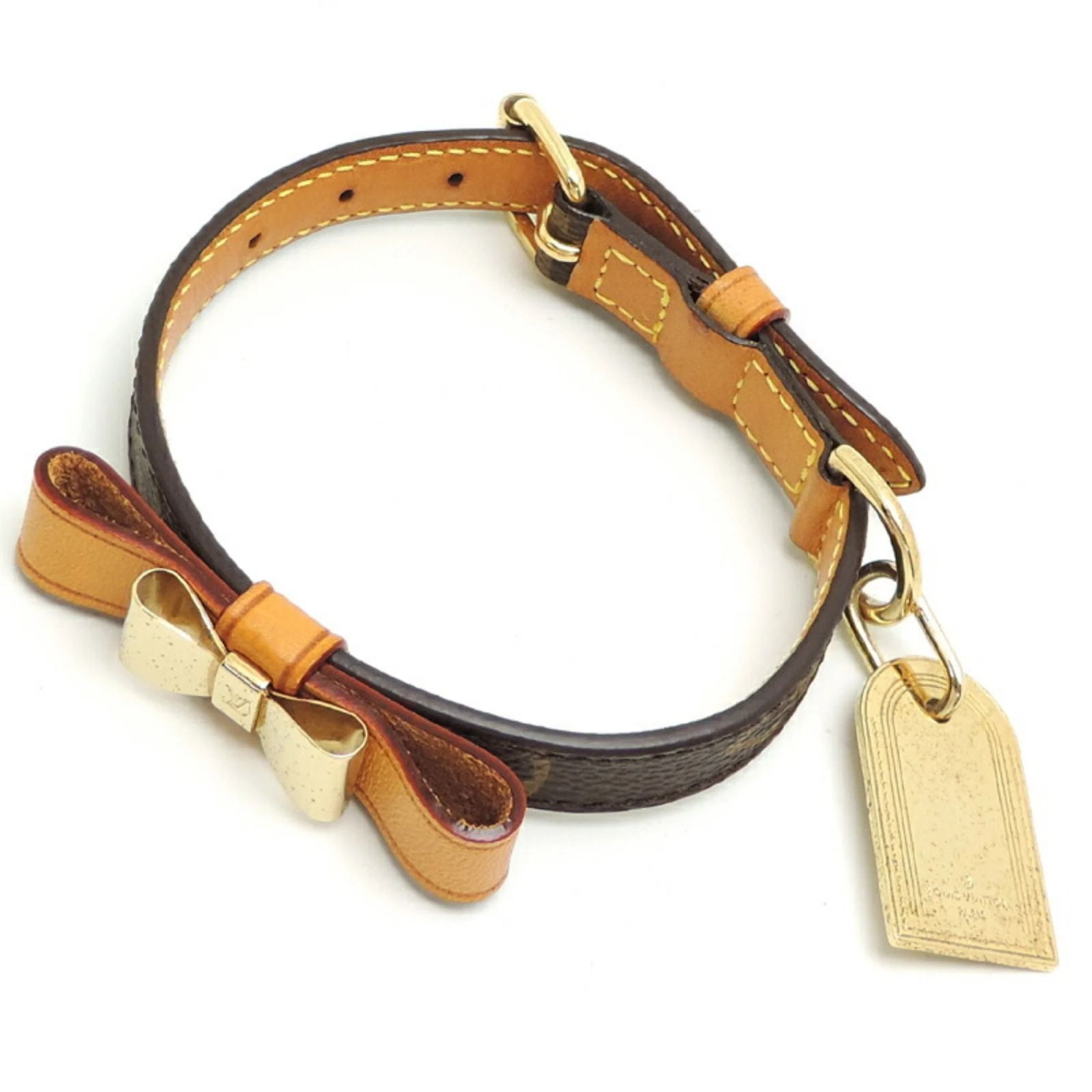 Louis Vuitton Collier Baxter XS Dog Collar Brown Damier ebene