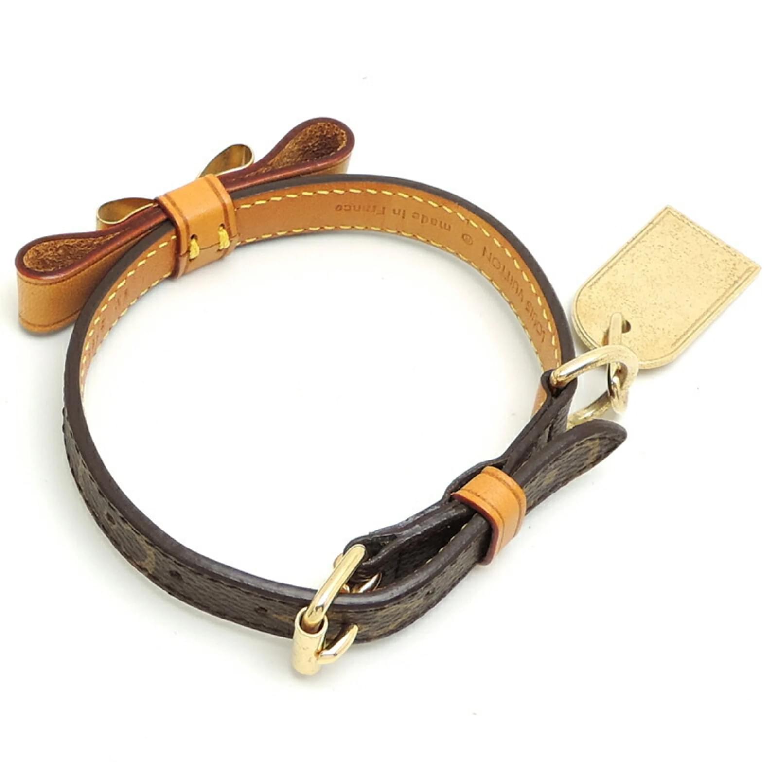 LOUIS VUITTON Collier Baxter 犬用首輪 XS Louis Vuitton Collier Baxter XS Dog Collar Brown Damier ebene