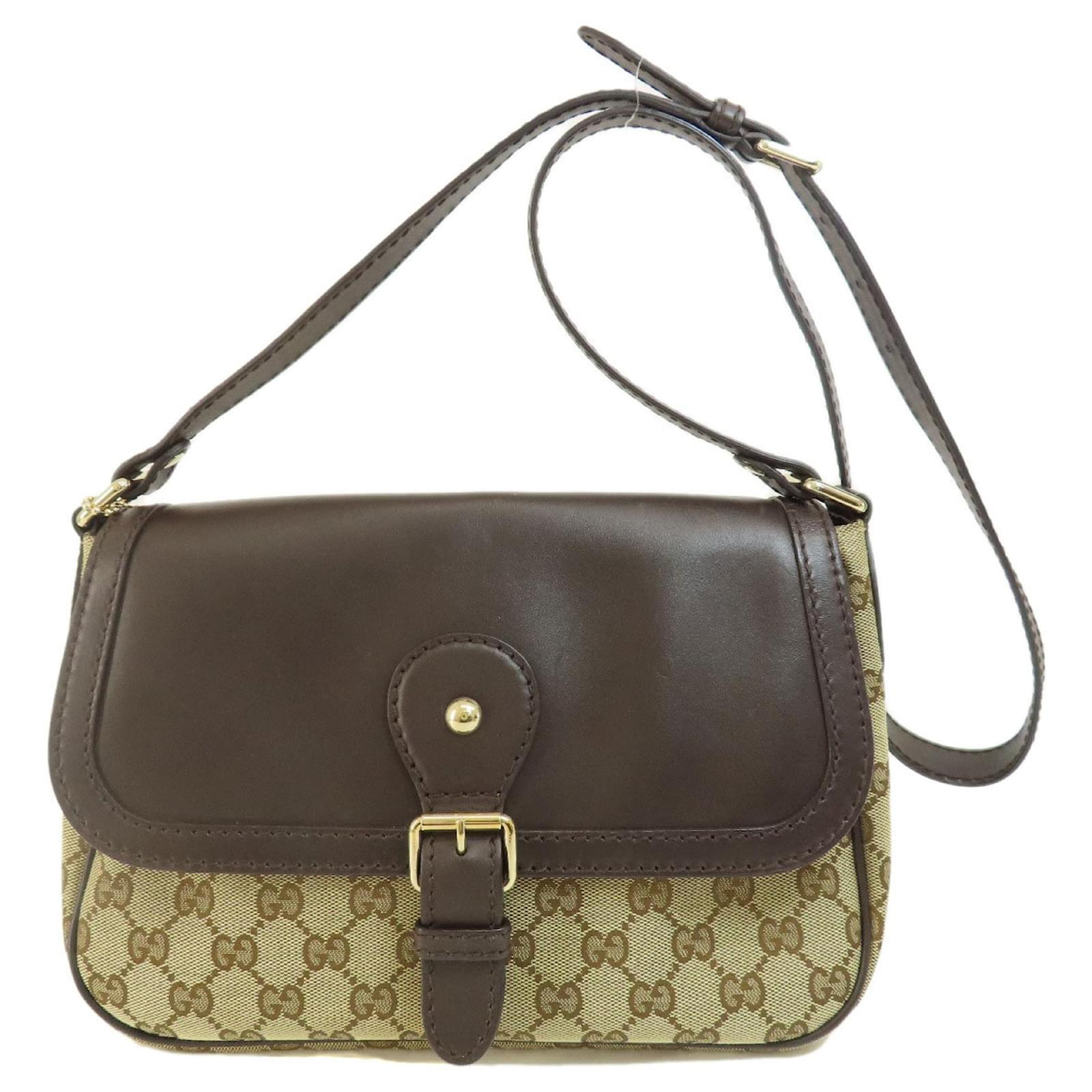 Gucci 308452 GG Shoulder Bag Brown Cloth ref.JC1491654 (Sold
