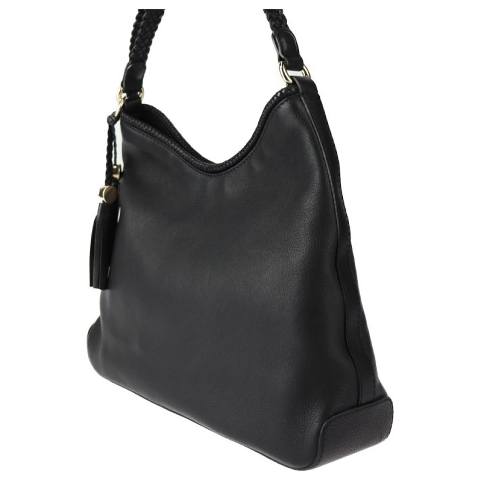6FM165 GUCCI Marrakesh マラケシュ ショルダーバッグ Gucci Marrakech Shoulder Bag Black Leather ref.1491749
