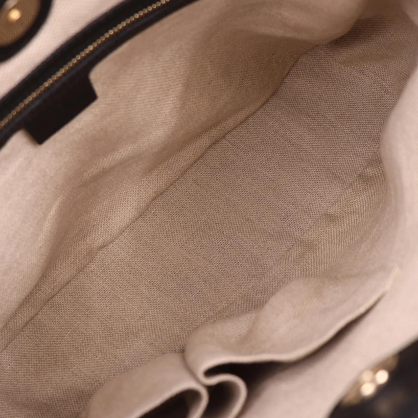 Gucci Marrakech Shoulder Bag Black Leather ref.1491749