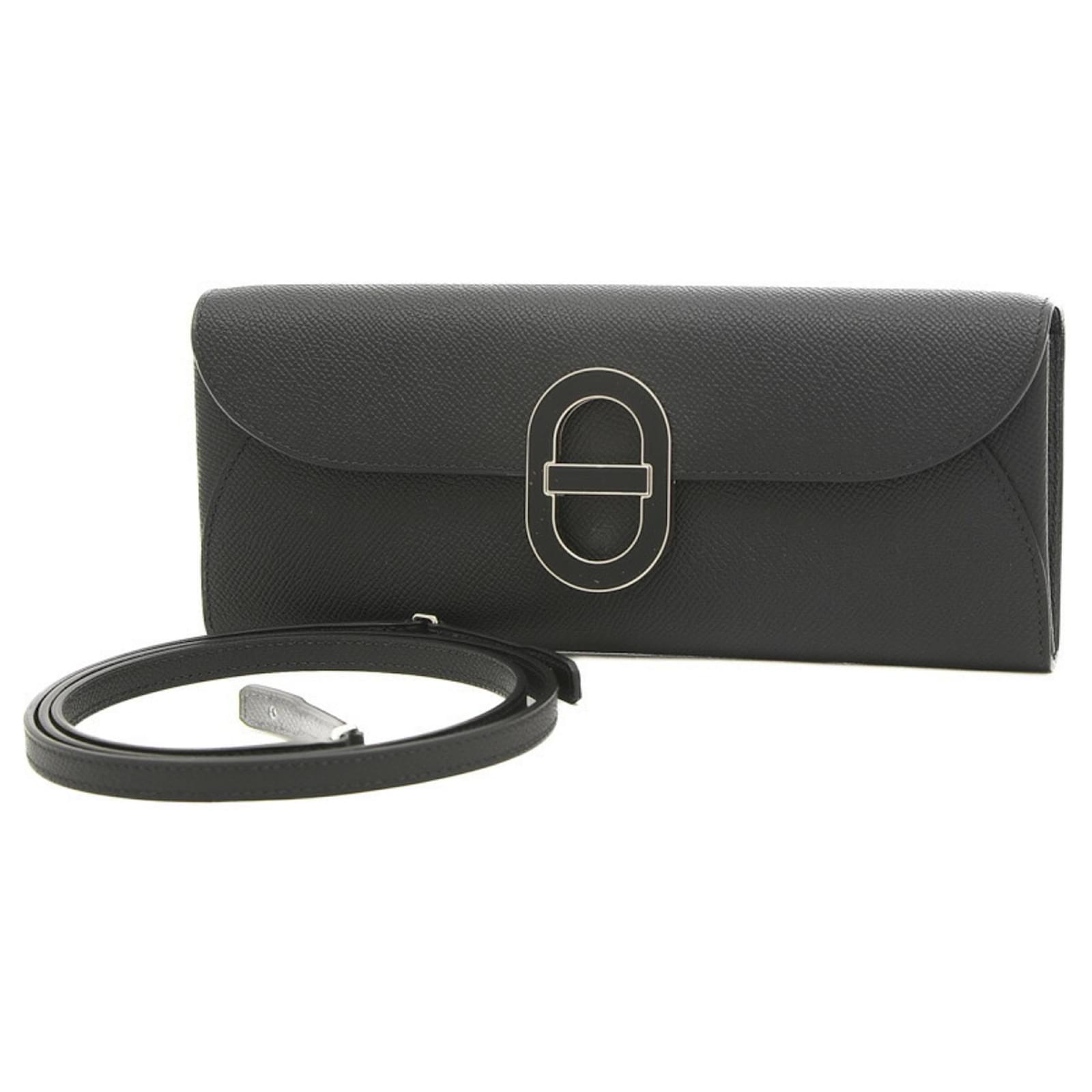 Hermes Hermes Chaine d Ancre To Go Shoulder Bag Black Leather ref.1491762 Joli Closet