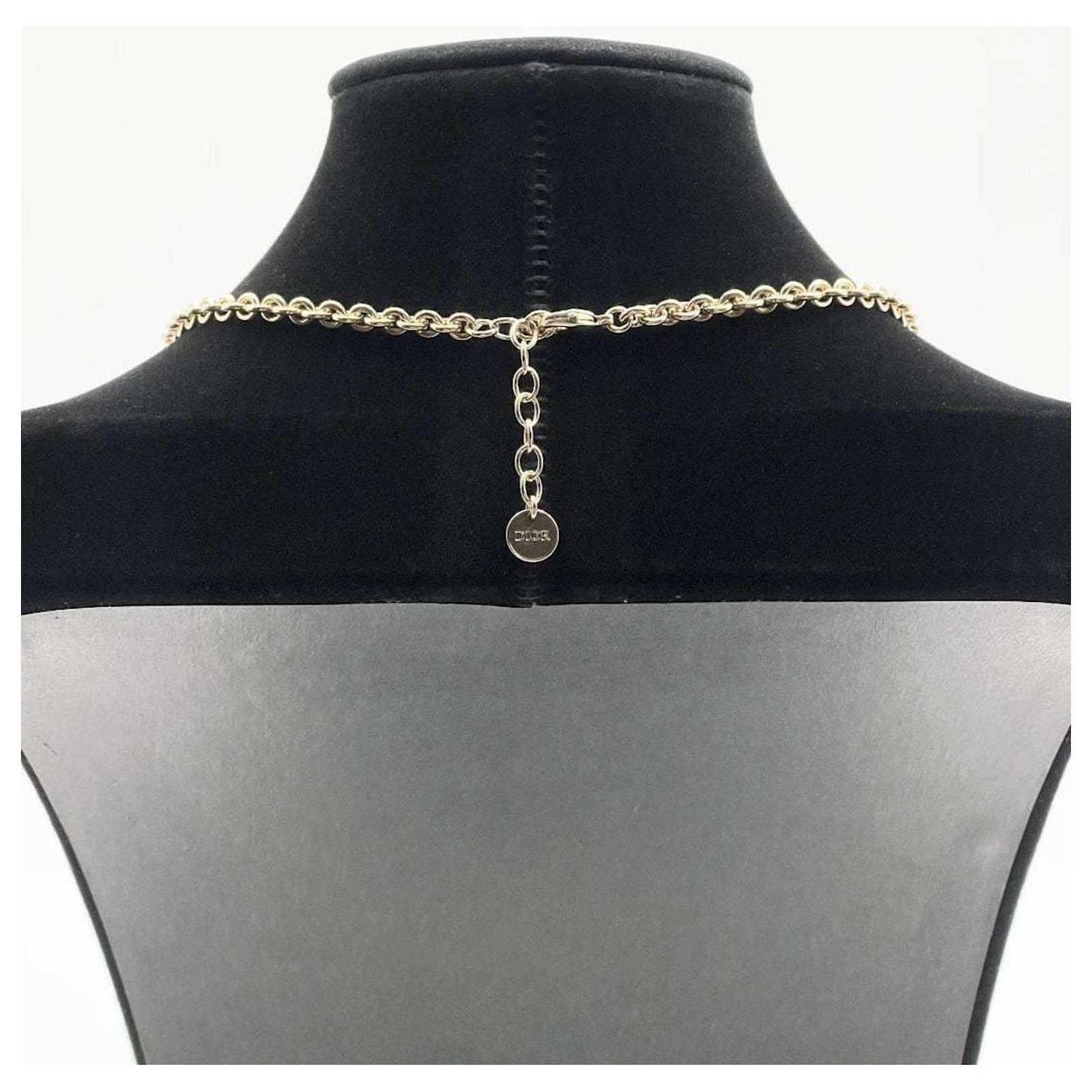 Halskette Anhanger Christian Dior CD NAVY