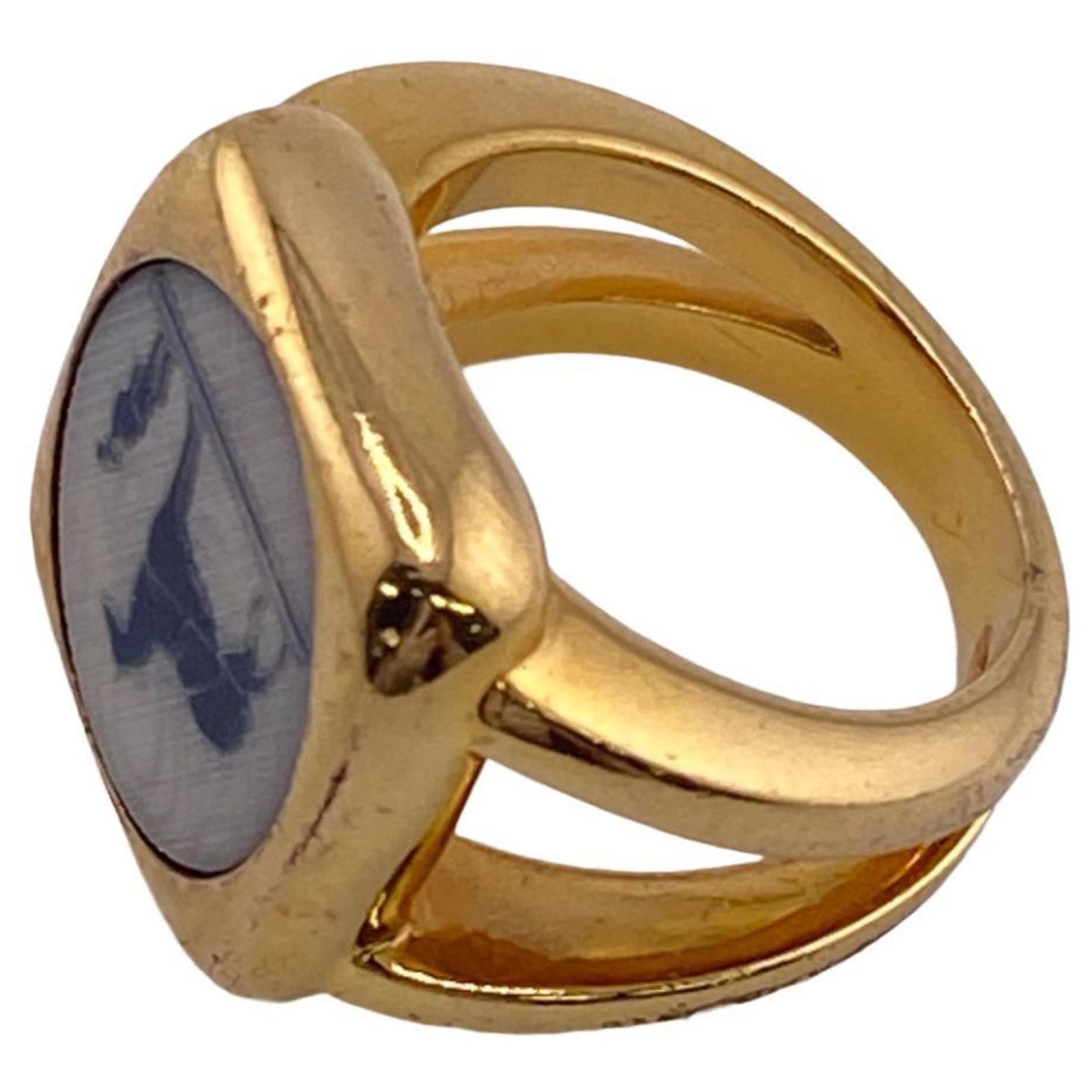 Ring Hermès Bague en Corozo HERMES Doré ref.JC1493436 (Vendu