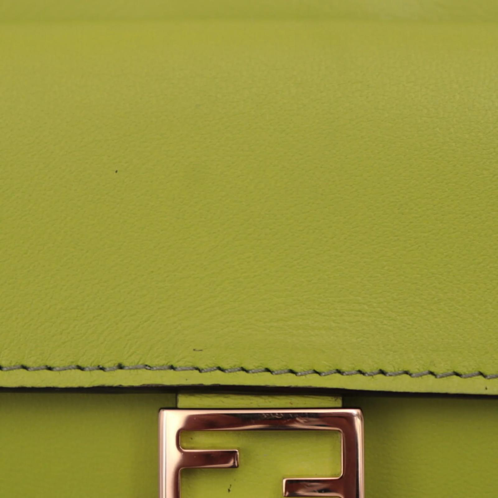 【Fendi】Baguette FF Motif Card Holder - Green / FF Squared Card Holder Leather Green | Fendi