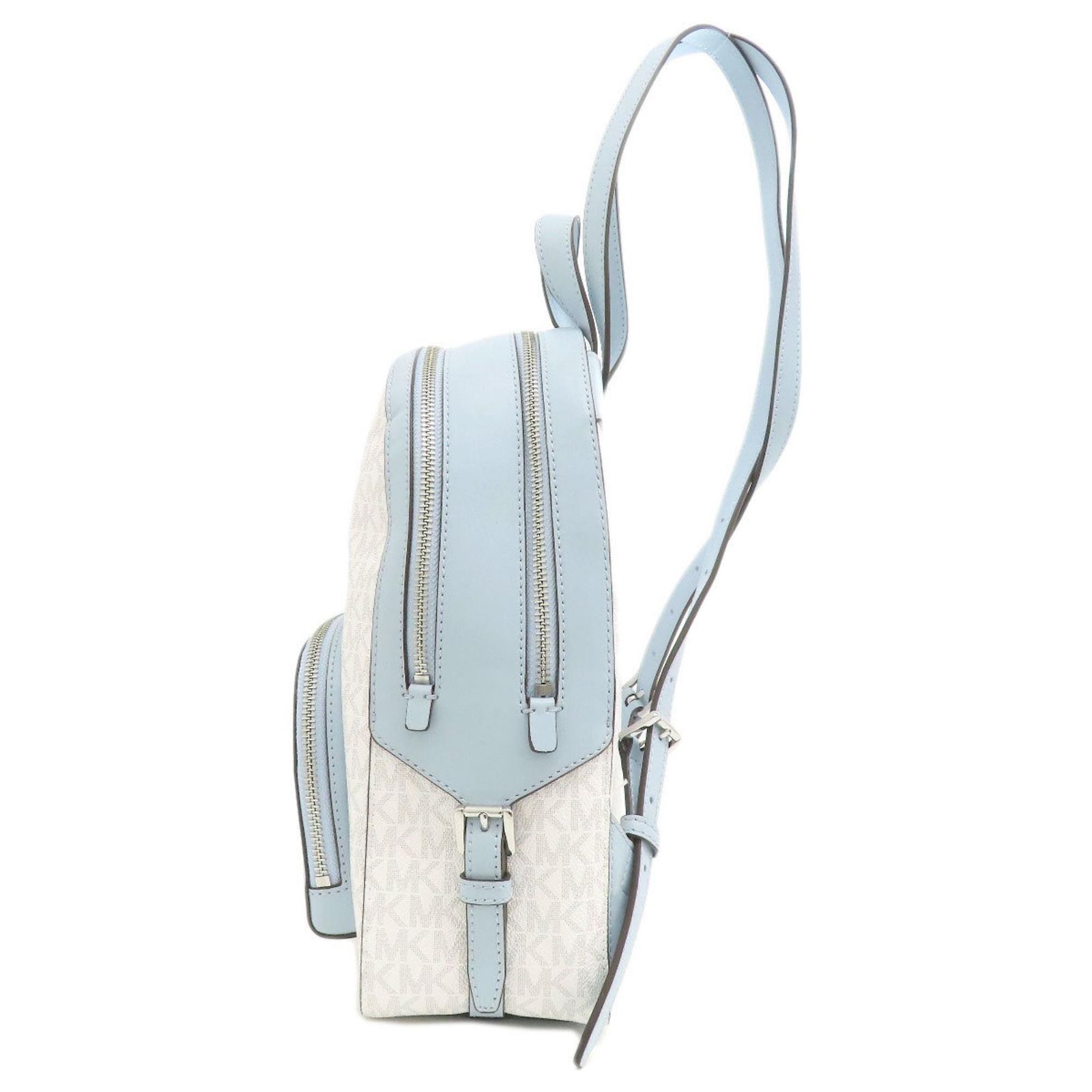 Michael Kors Resort Motif Backpack White Light blue Leather  display picture 1
