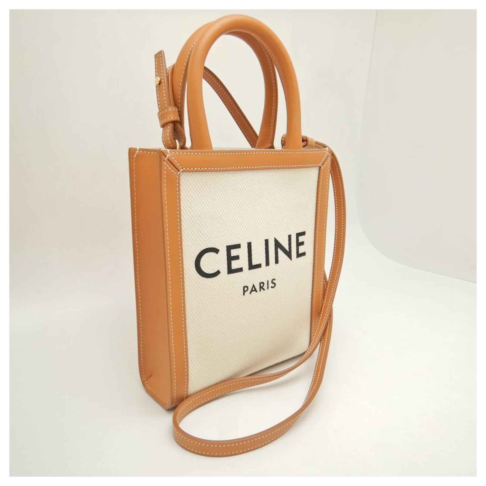 ☆☆CELINE☆☆ 24SS (193302BNZ 02IN) Women’s Cabas Vertical Céline NEW CELINE MINI VERTICAL CABAS HANDBAG 193302 CANVAS