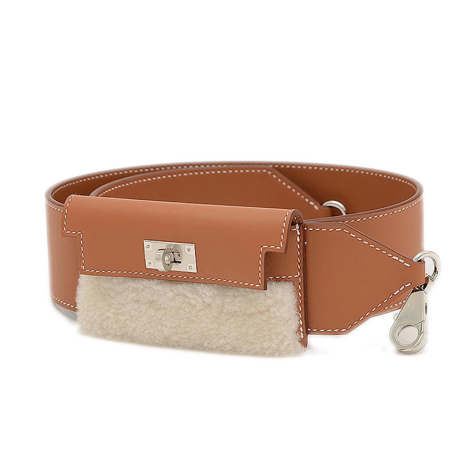 Hermes Hermes Bandouliere Kelly Pocket Strap Brown Red Beige Leather ref.1494483 Joli Closet