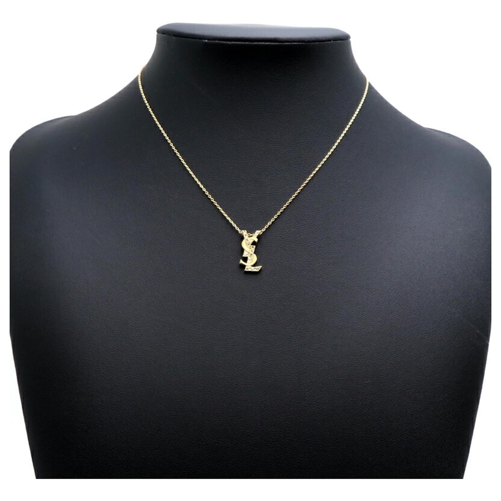 Yves Saint Laurent 0.11ct Diamond Necklace Yellow gold ref.1494886