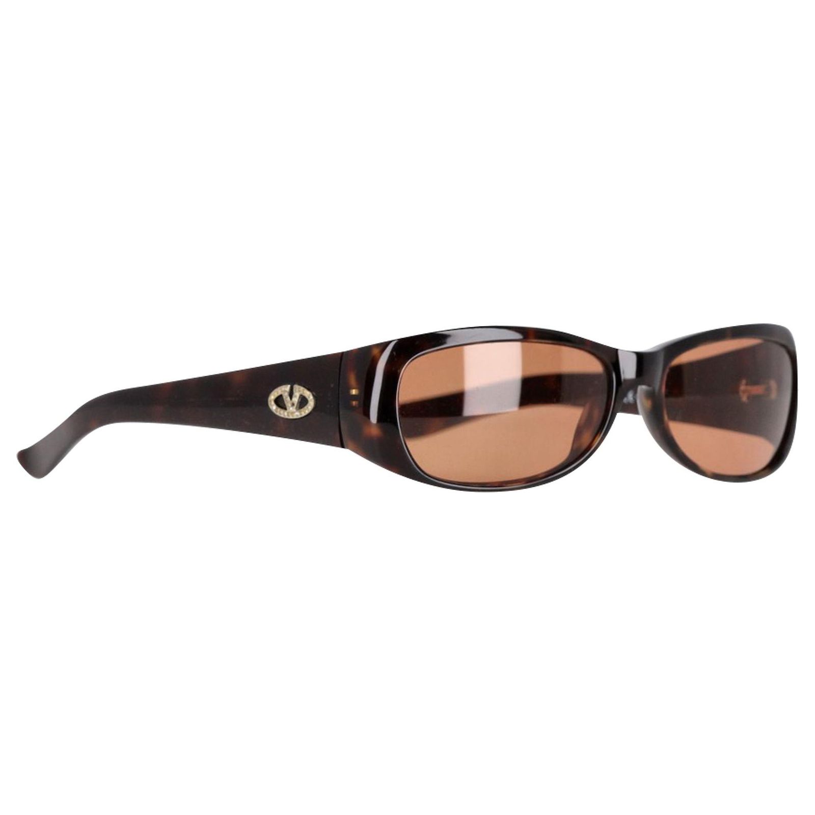 New Valentino Garavani acetate Brown Oval Sunglasses Valentino Garavani Valentino 5039/S Oval Sunglasses in Brown  main image 4