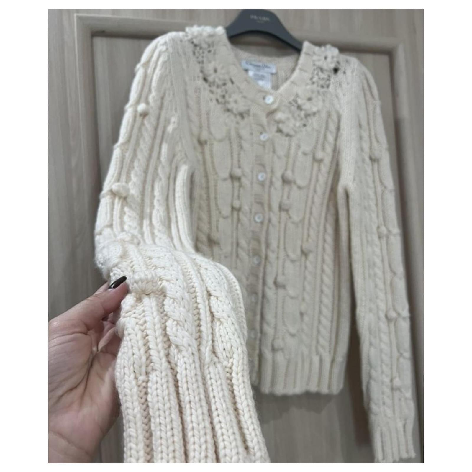 Christian Dior 2005 & John Galliano wool cardigan IT 44 Beige ref