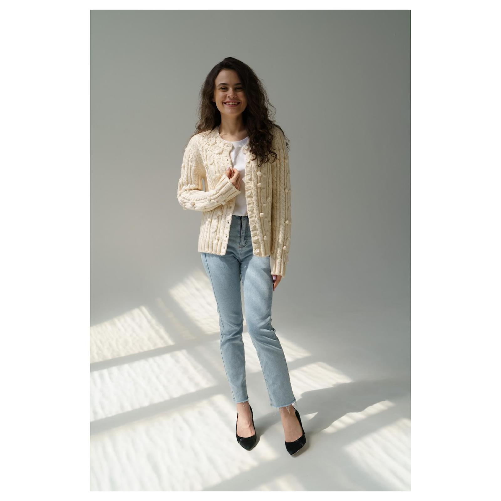 Christian Dior 2005 & John Galliano wool cardigan IT 44 Beige ref
