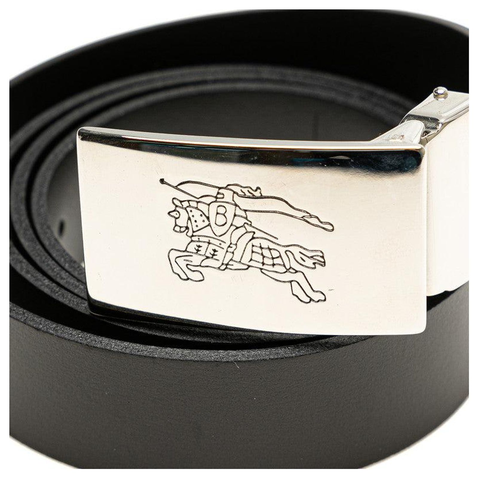 Autre Marque Burberry Leather Horse Logo Belt Size 42/105 in Great 
