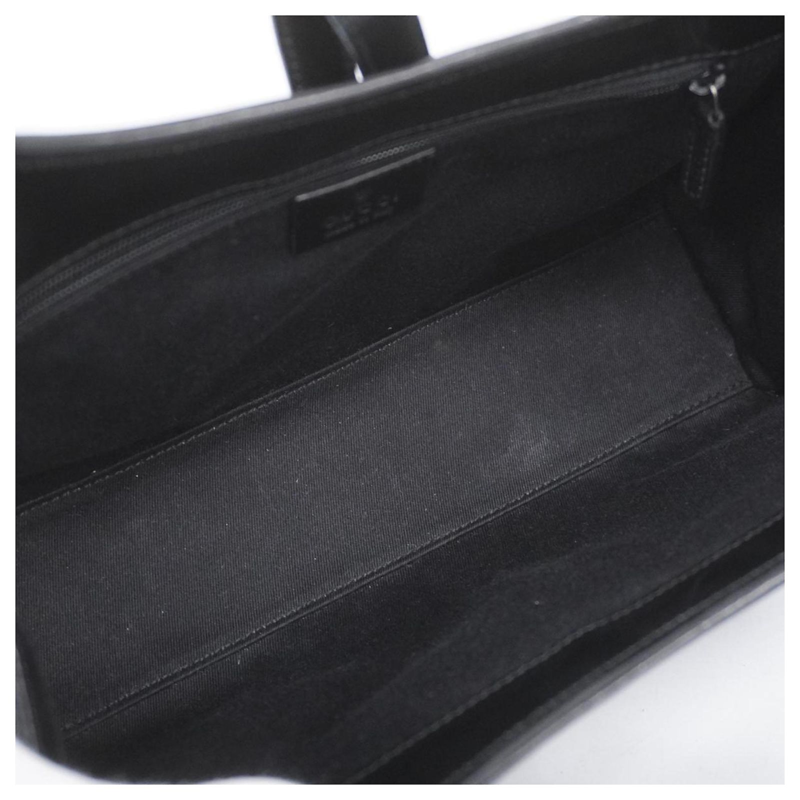Gucci Handbag GG Canvas Jackie 01721 Black Leather Cloth ref 