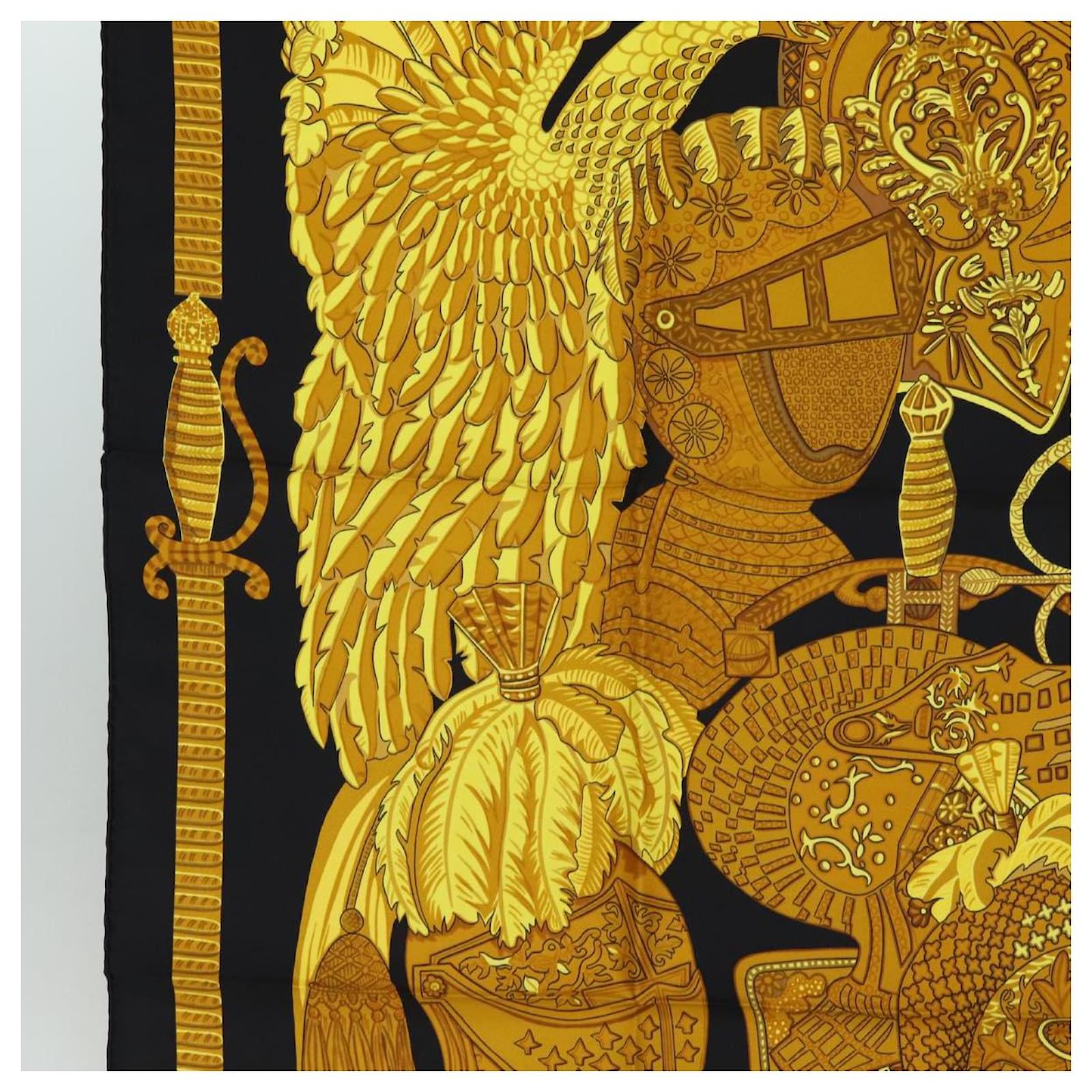 HERMES カレ90 ARMETS en PANACHE 羽飾りの騎兵兜 エルメス カレ90