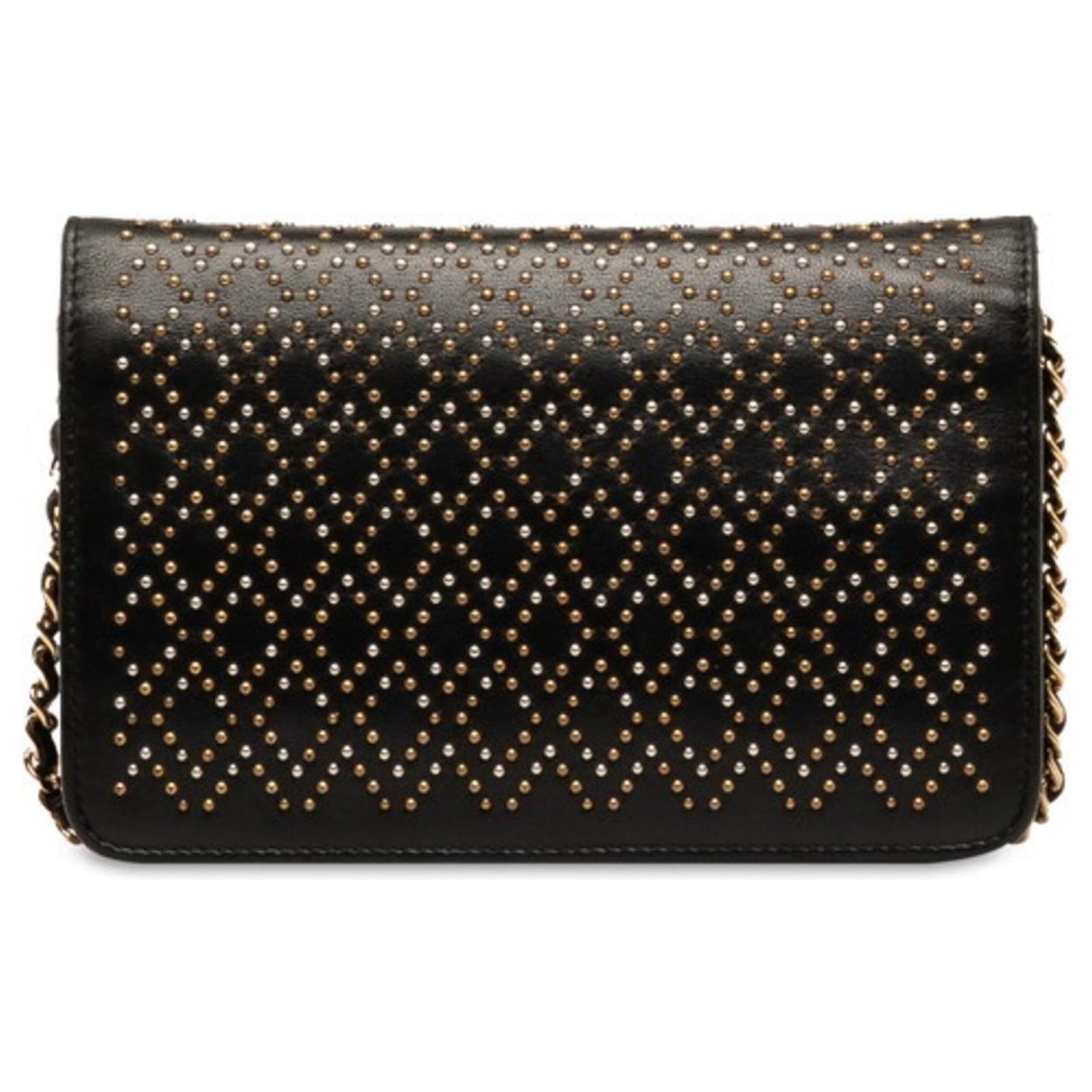 On Chain Portafoglio Donna Chanel Portafoglio In Suede Con Catena/spalla Da  Donna Chanel Nero Svezia