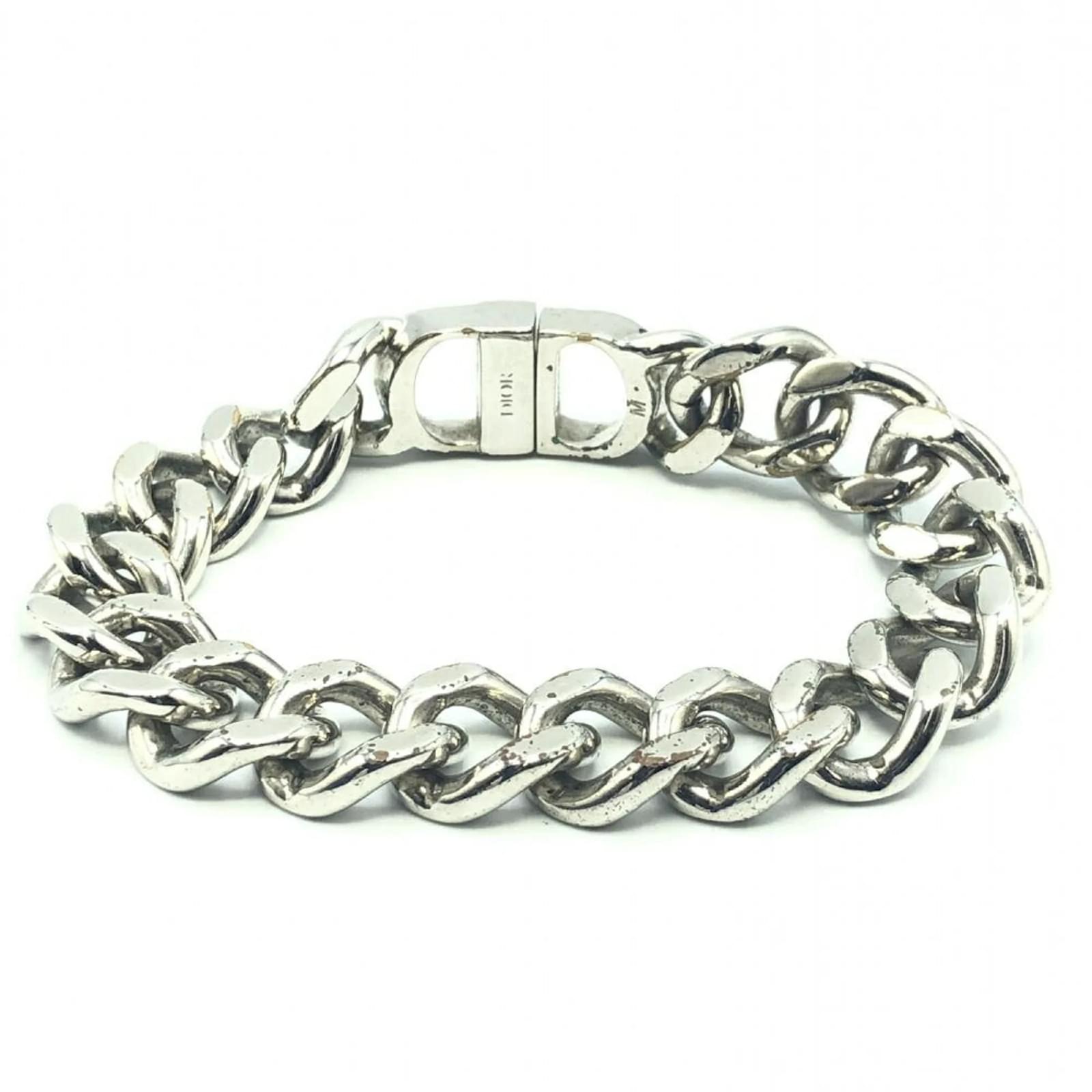 Christian Dior CD Icon Chain Link Bracelet Blue ref.1503025