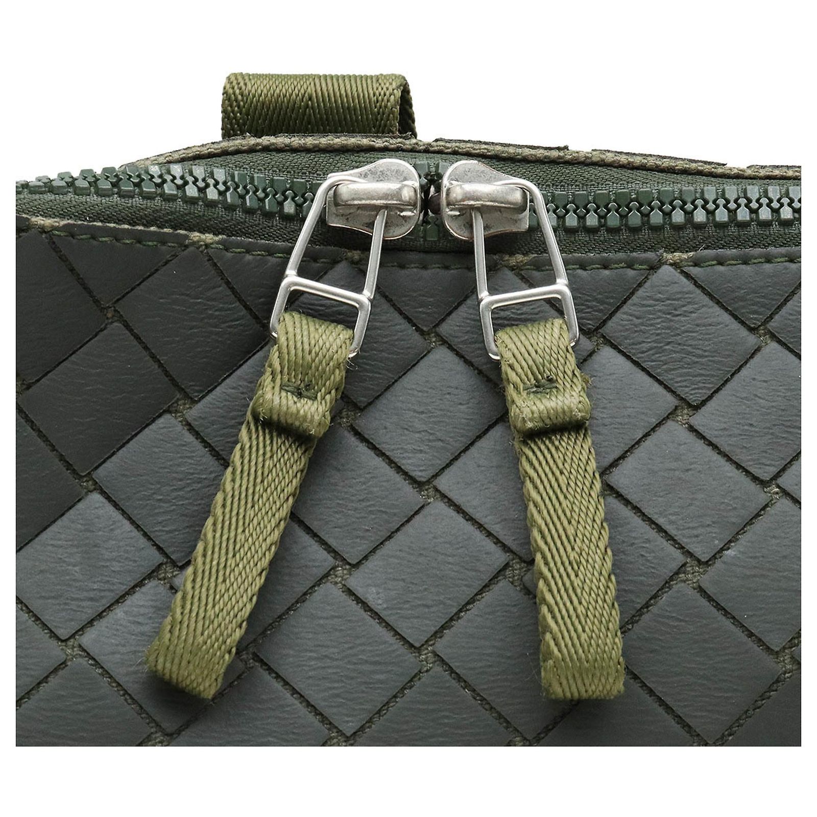 Bottega Veneta New Rubber Intreccio Backpack Khaki Bottega Veneta Intrecciato Rubber Backpack Khaki Dark grey  main image 2