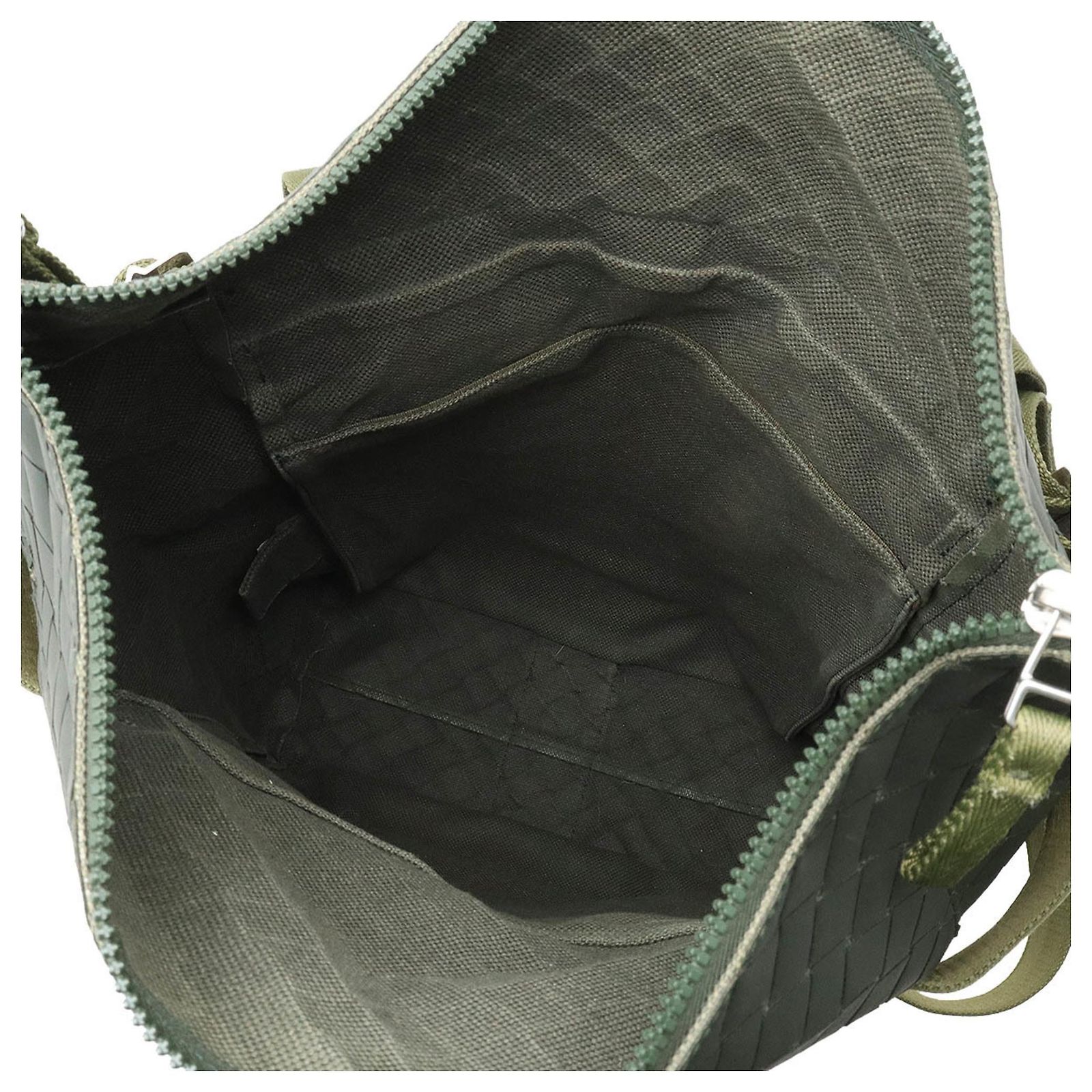 Bottega Veneta New Rubber Intreccio Backpack Khaki Bottega Veneta Nappa Intrecciato Drawstring Backpack Khaki  main image 3
