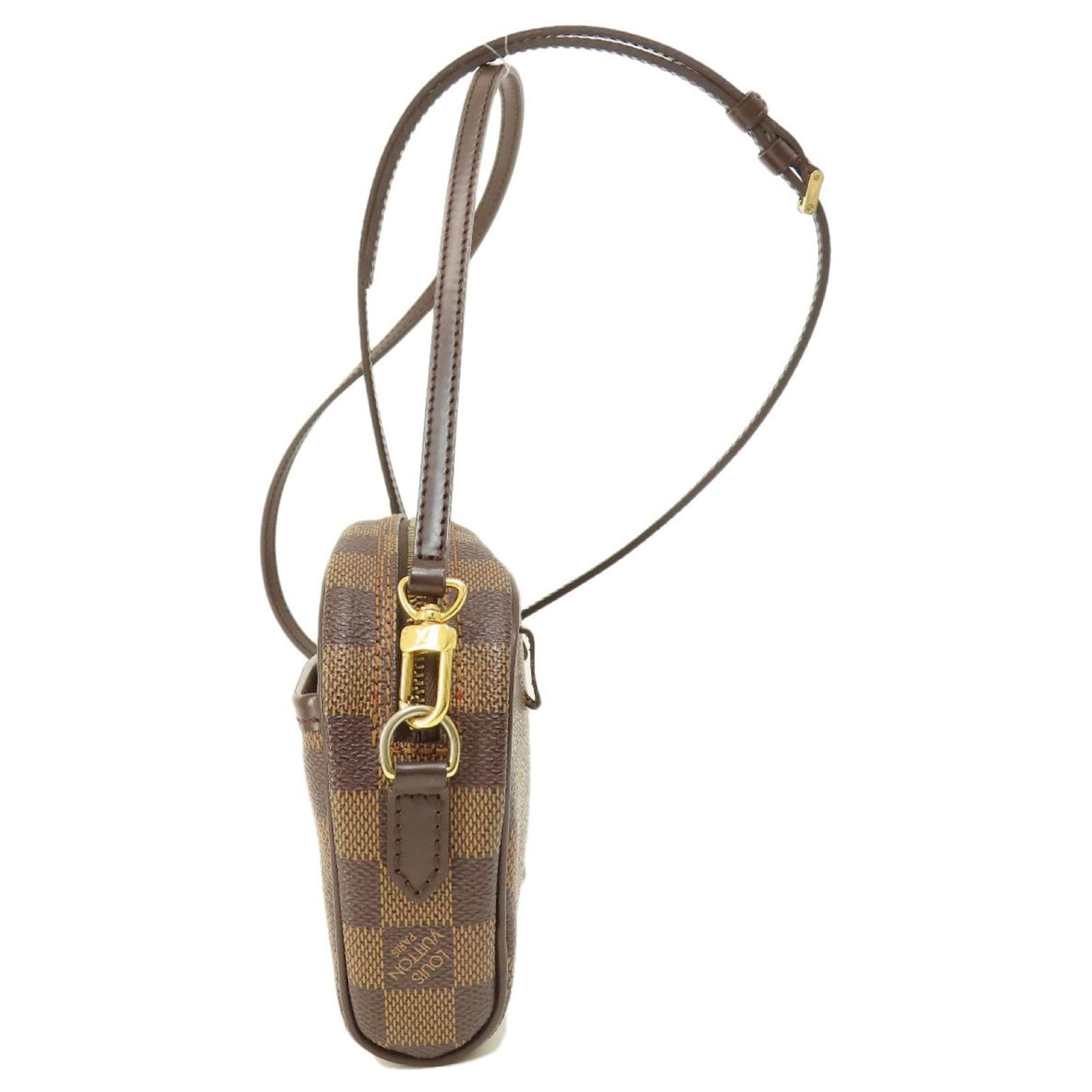 Louis Vuitton Damier Ebene Pochette Ipanema PM Shoulder Bag Brown