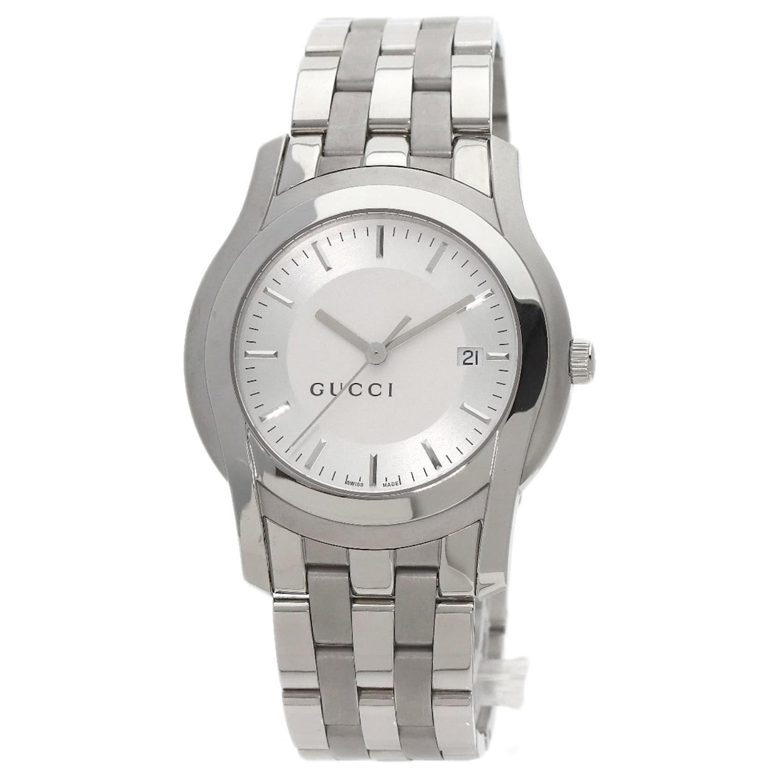 GUCCI 腕時計　5500L Gucci 5500XL Stainless Steel Men's Wristwatch ref.1504434 - Joli