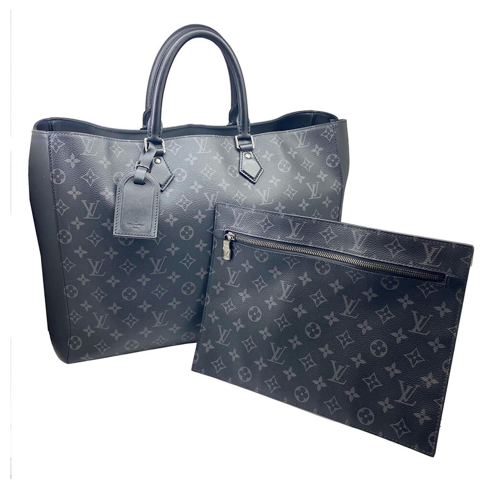 Louis Vuitton Monogram Eclipse Grand Sac Tote Bag Black Cloth ref.1505396 Joli Closet