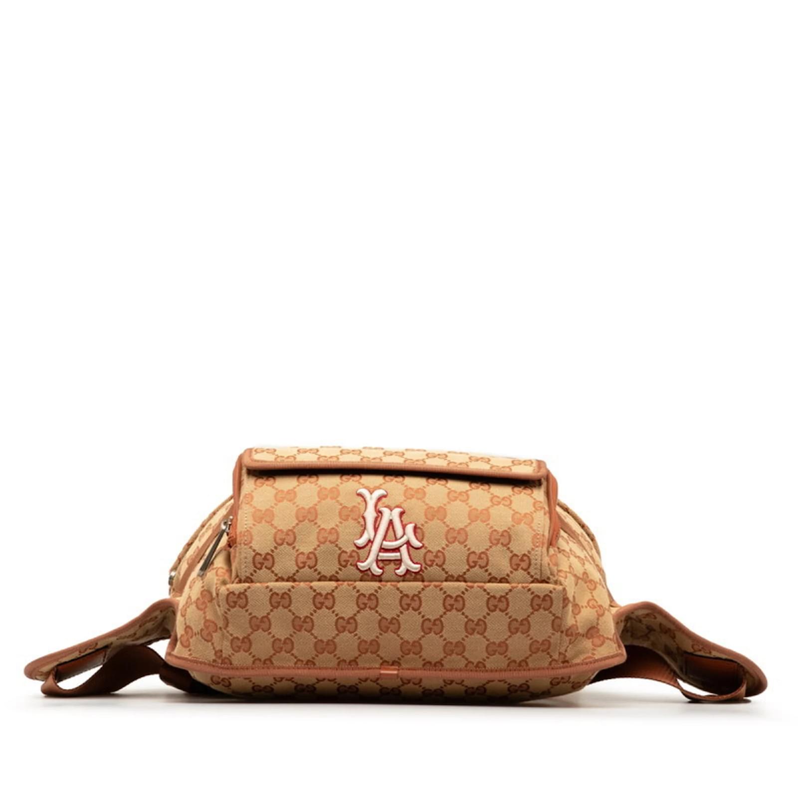 Gucci GG Canvas LA Angels Patch Body Bag Backpack