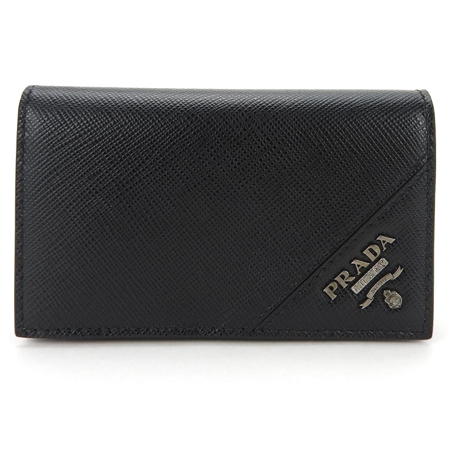 Prada name card holder best sale