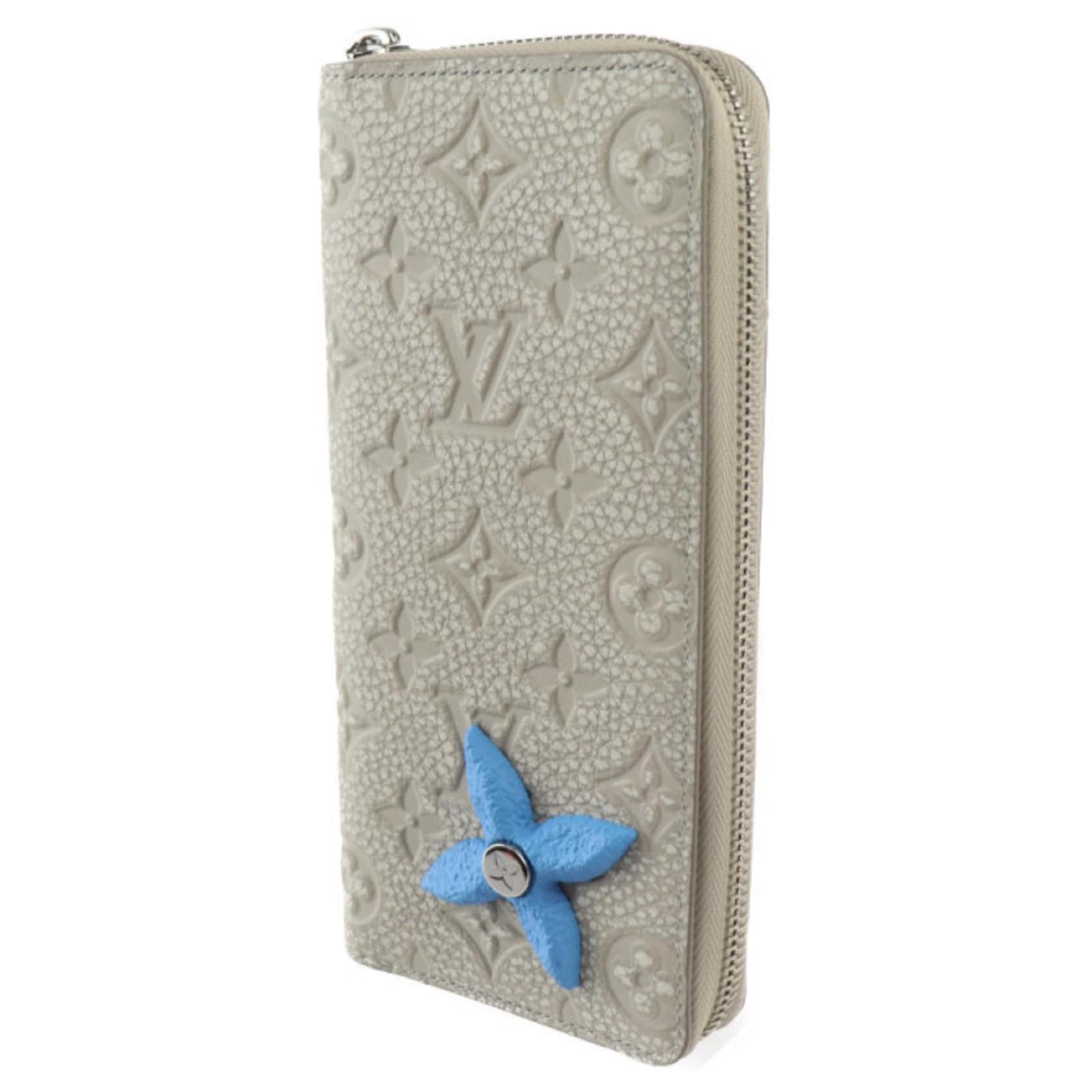 Louis Vuitton Long Wallet in Light Blue and White Leather ref.1506460