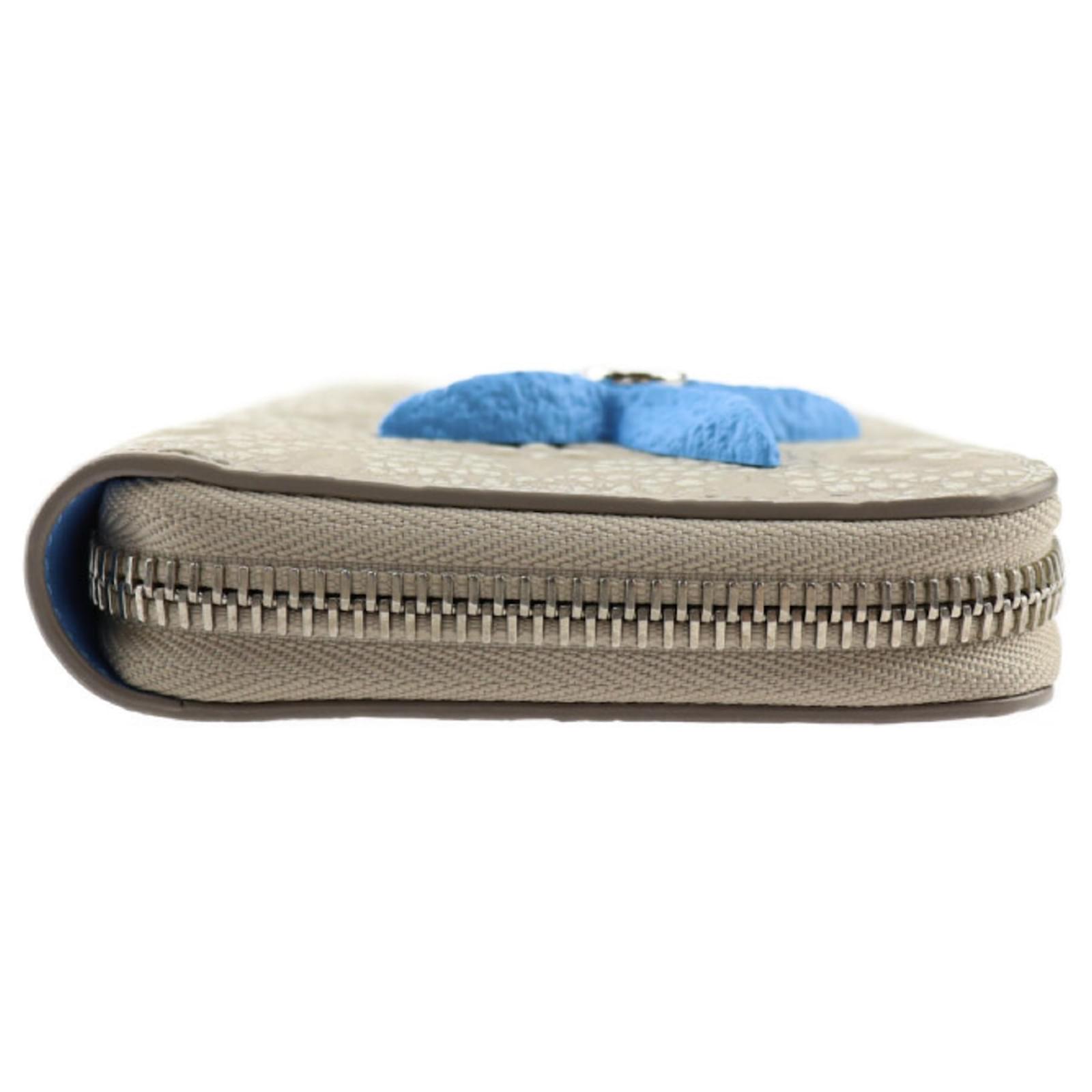 Louis Vuitton Long Wallet in Light Blue and White Leather ref.1506460