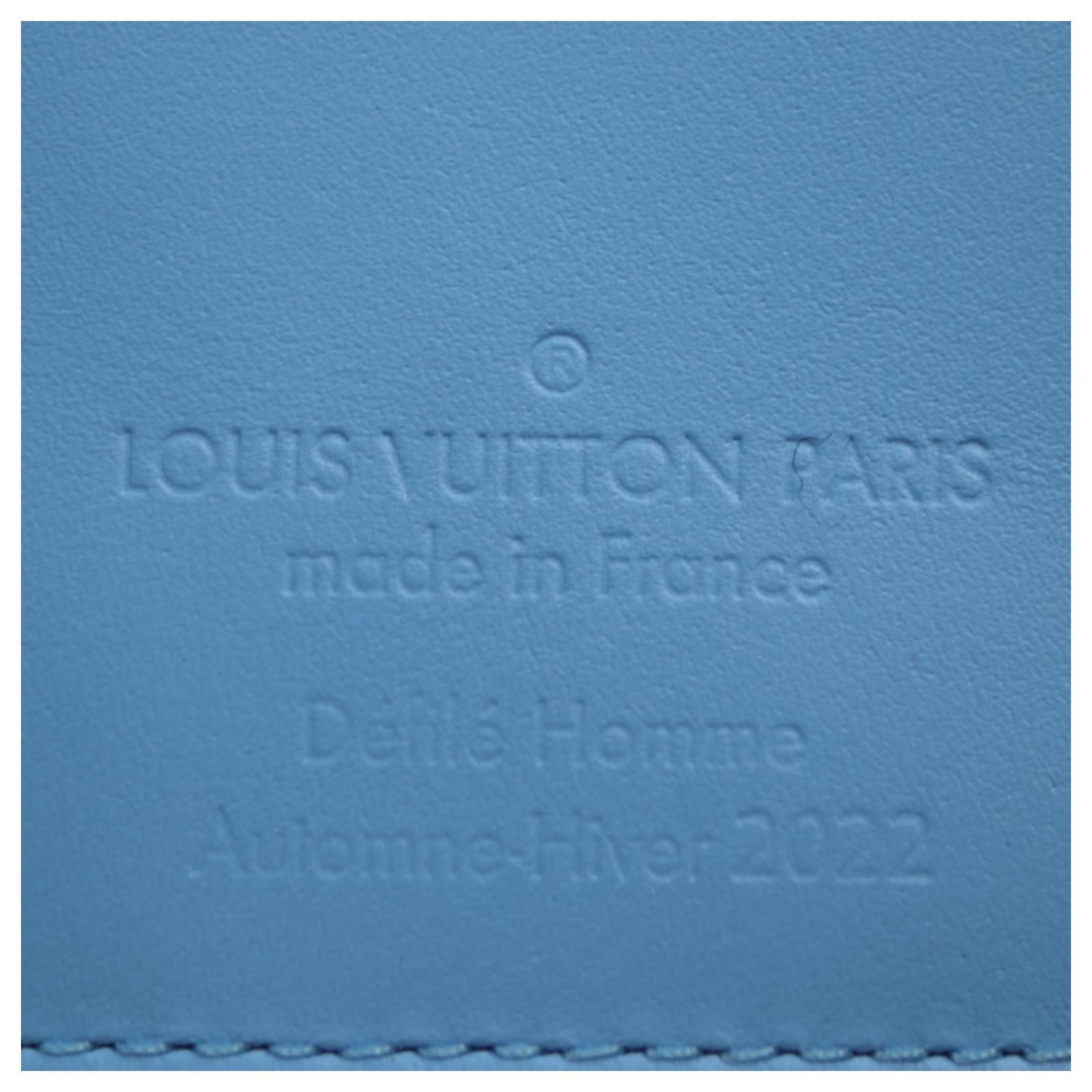 Louis Vuitton Long Wallet in Light Blue and White Leather ref.1506460