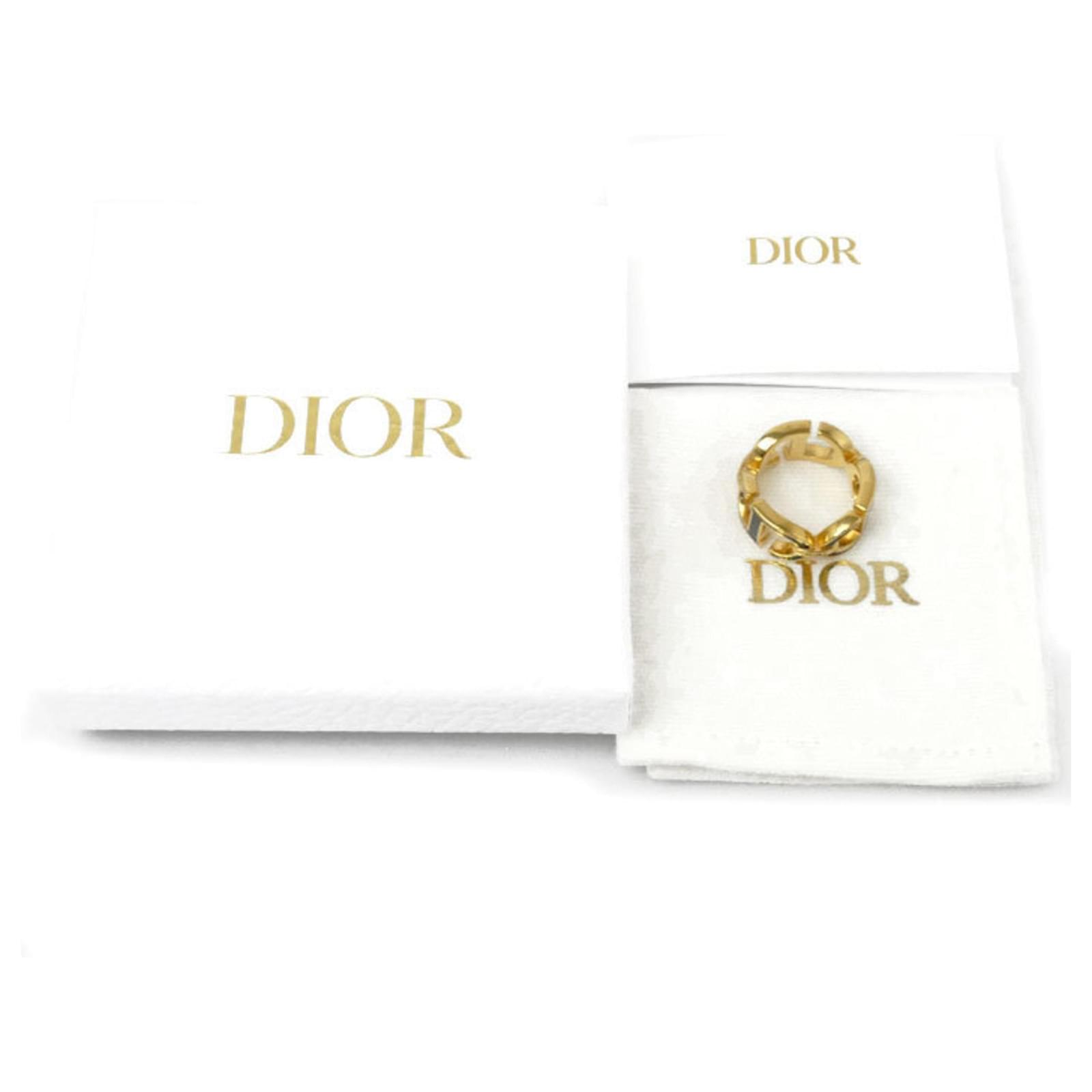 Christian Dior Dior Metal Lacquer 30 Montaigne Ring Black