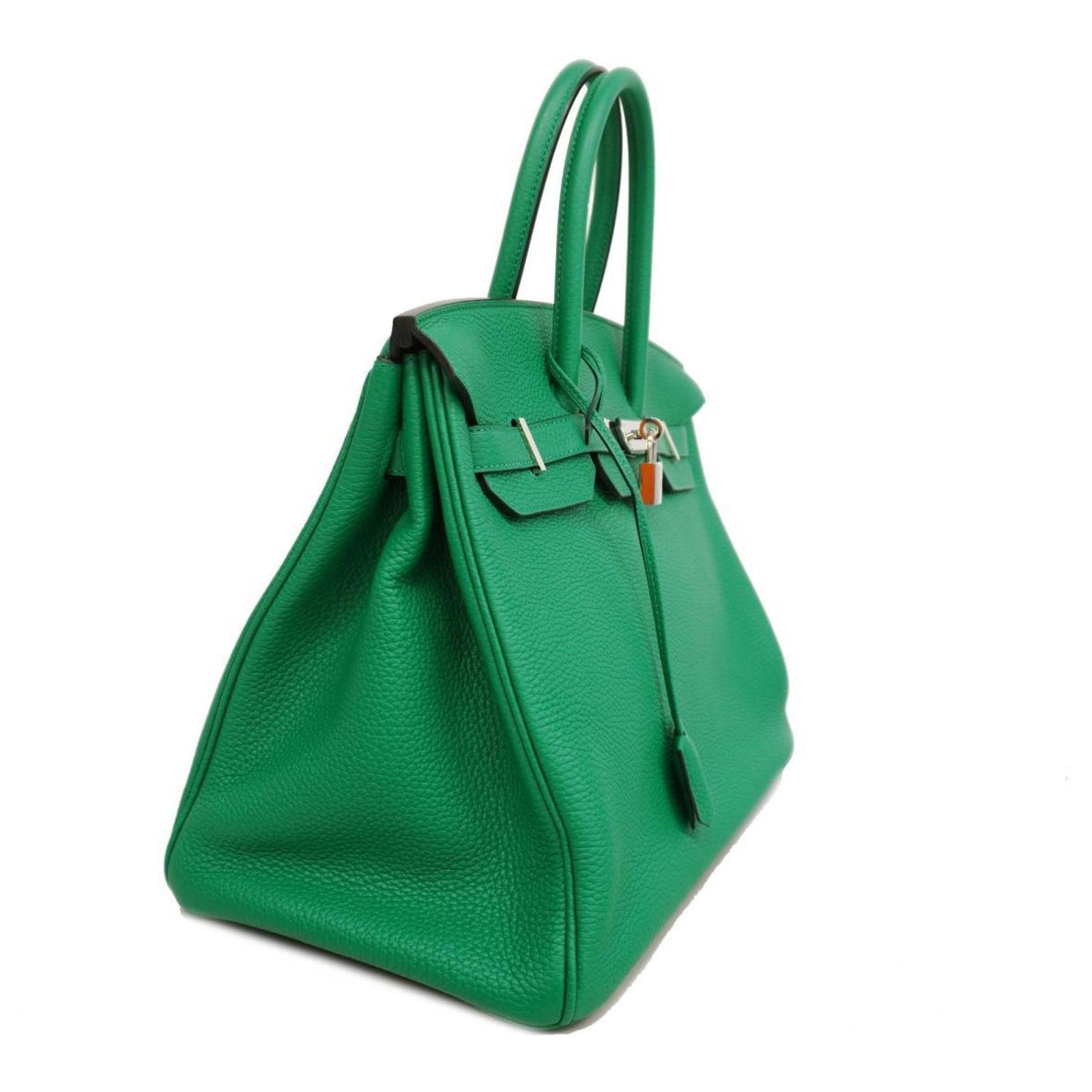 Hermès Hermes Birkin Verso 35 Handbag Dark green Leather ref.1508656 ...